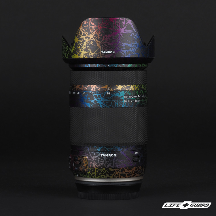 LIFE+GUARD 鏡頭貼膜安裝示意，適用 TAMRON 18-400mm F3.5-6.3 Di II VC HLD