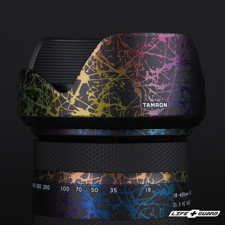 LIFE+GUARD 鏡頭貼膜安裝示意，適用 TAMRON 18-400mm F3.5-6.3 Di II VC HLD