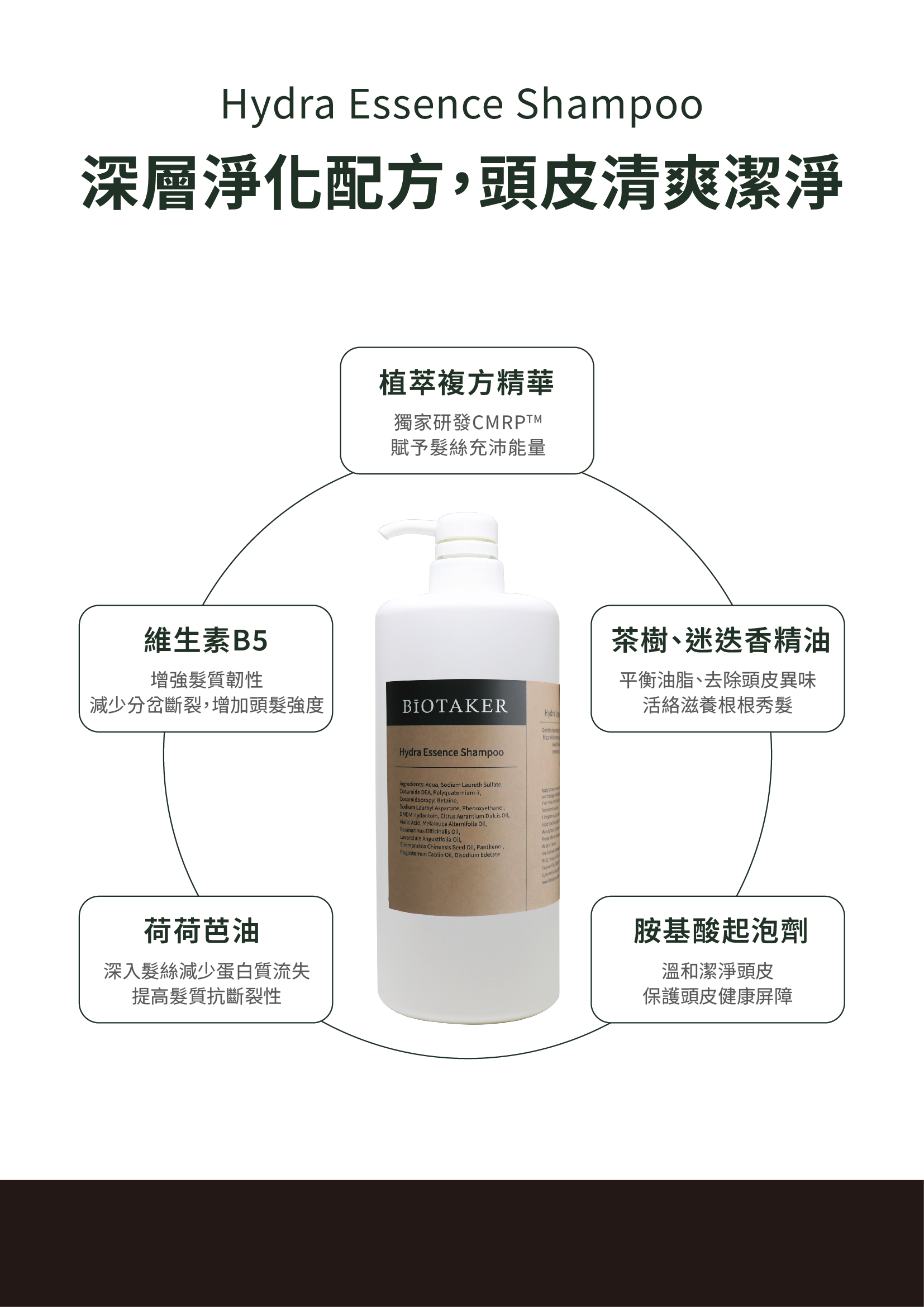 深層淨化配方頭皮清爽潔淨