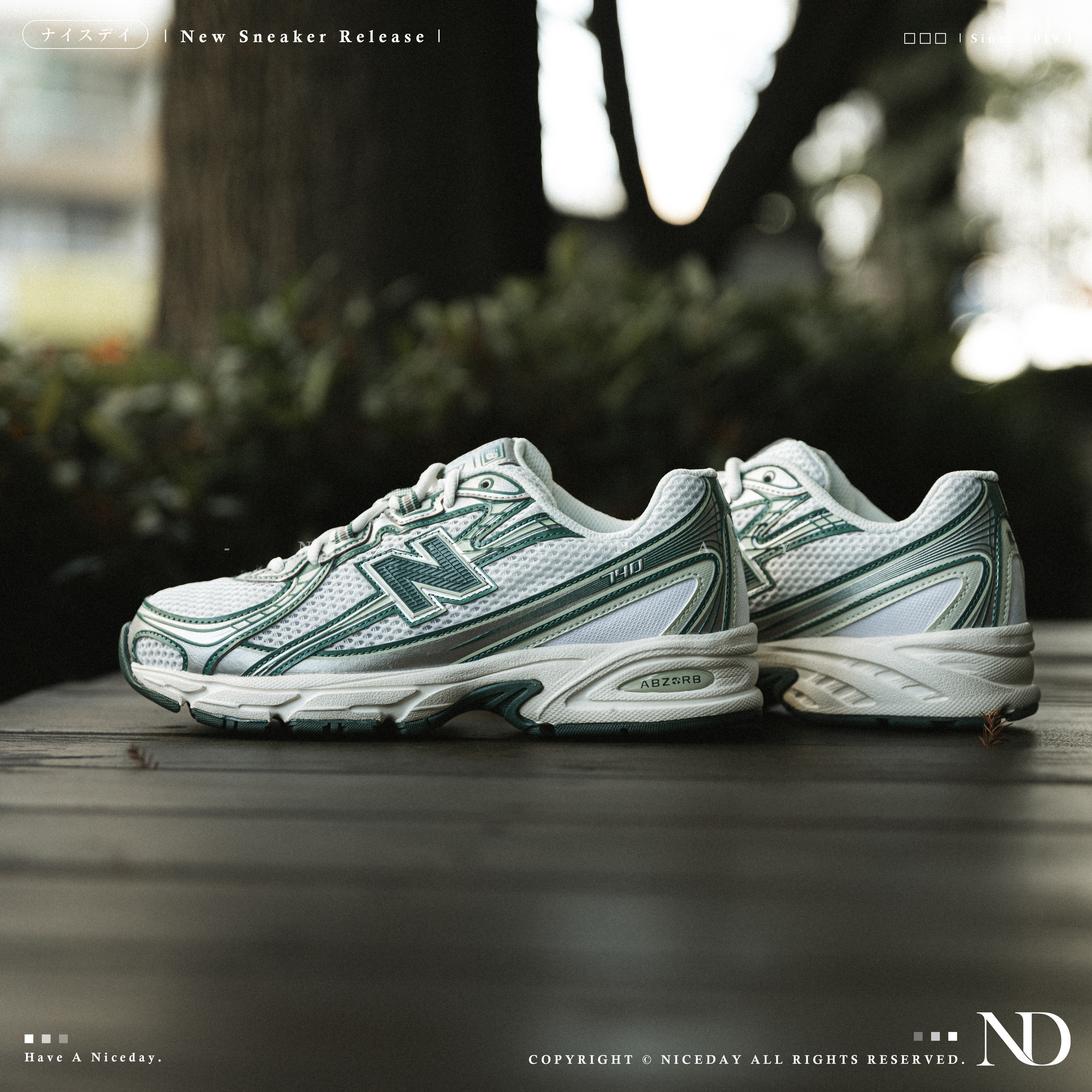 NICEDAY 現貨 New Balance 740 白綠 綠 男女尺寸 U740GR2