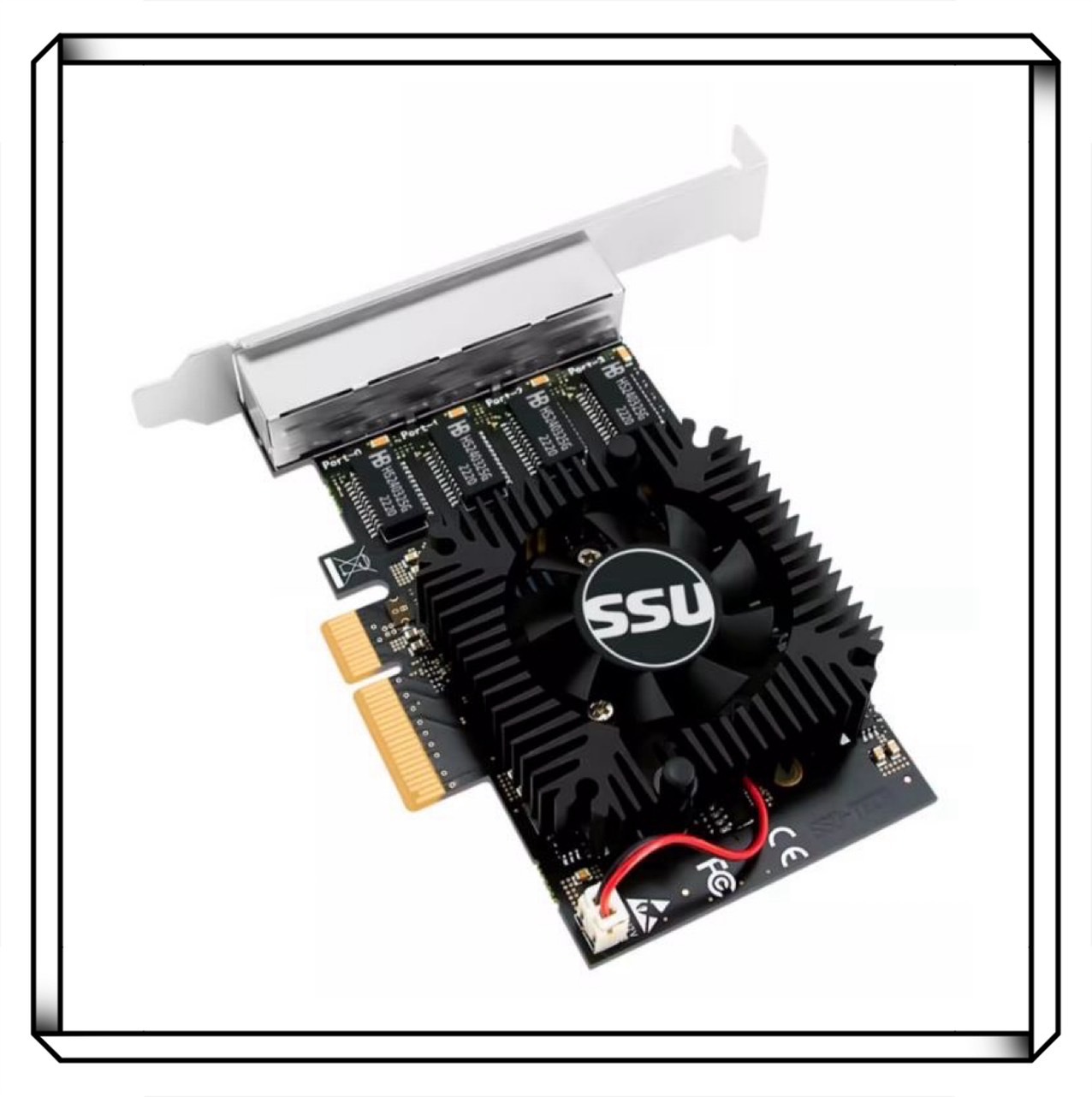 SSU 服務器 2.5G 四口千兆網卡 適配器 電腦 PCIe 轉 4口2.5G 電口網卡