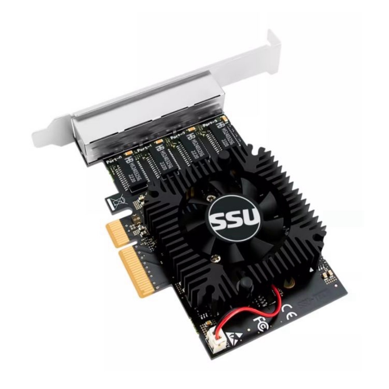 SSU 服務器 2.5G 四口千兆網卡 適配器 電腦 PCIe 轉 4口2.5G 電口網卡