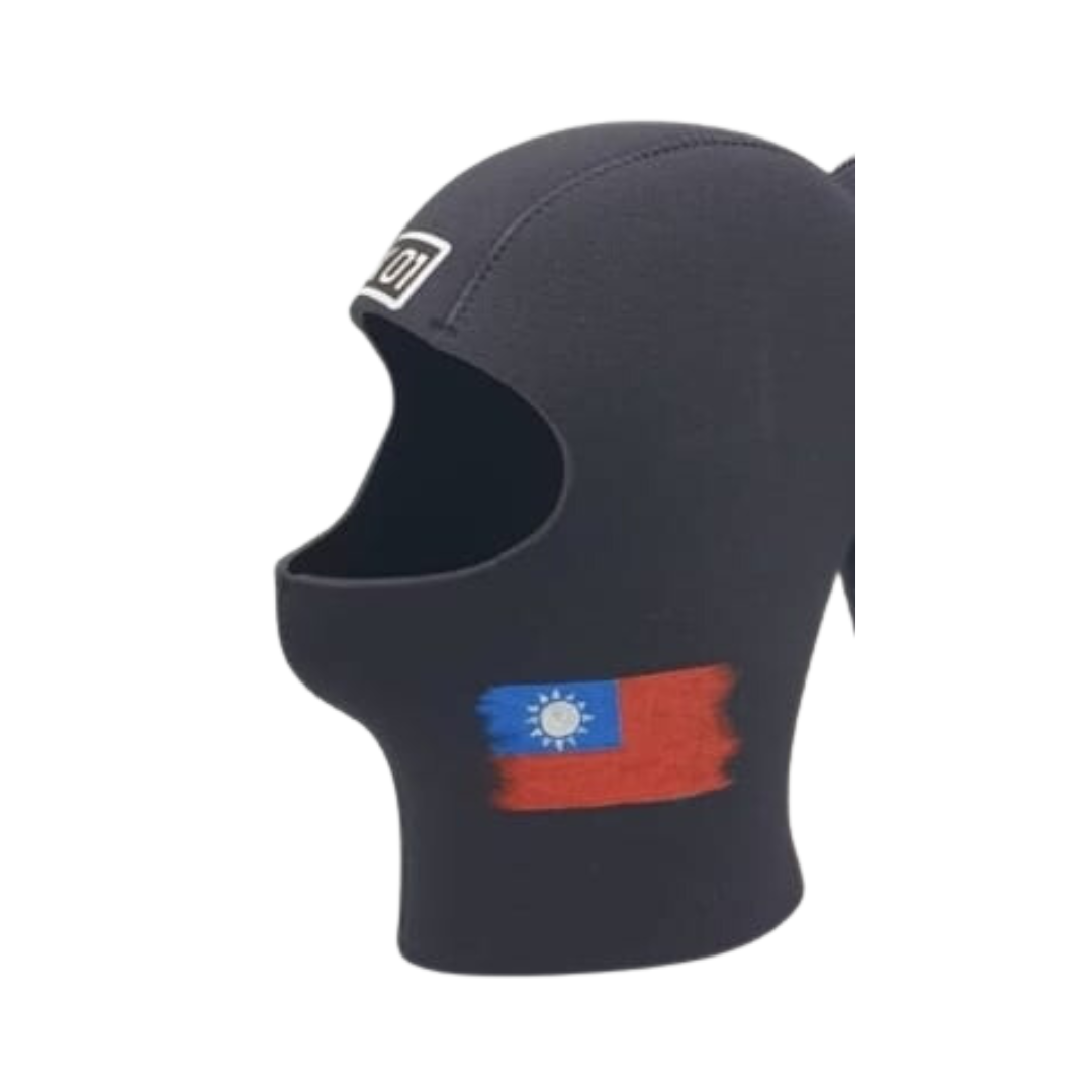 ▲K01 Spyder Hood 5mm頭套 (白縫線白LOGO)