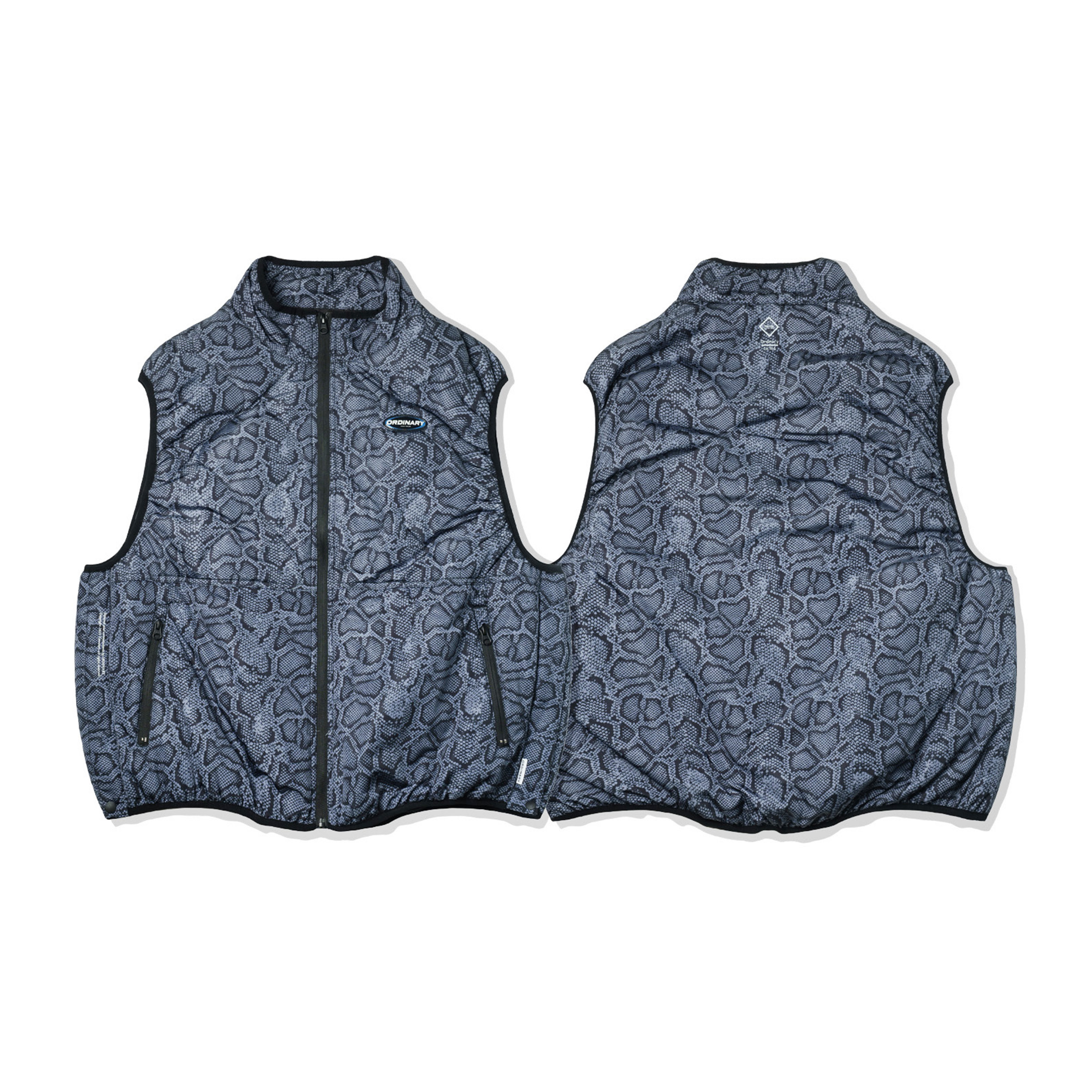 ORDINARY / 特殊紋路機能鋪棉背心 - 蛇紋迷彩,迷彩