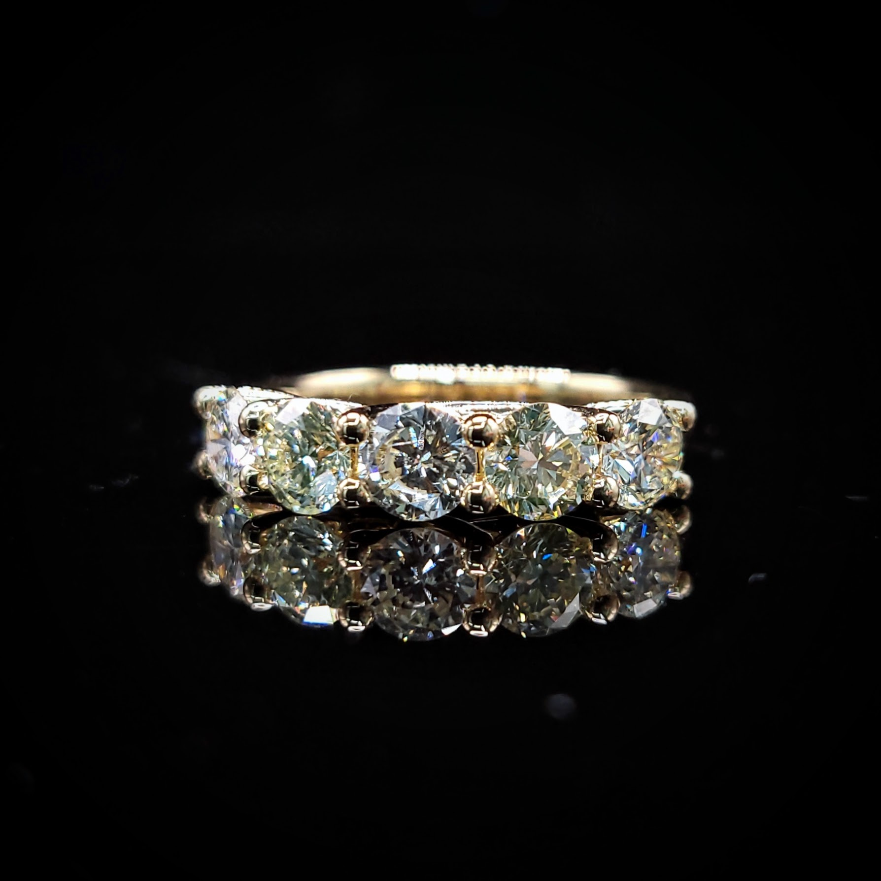 18K Yellow Gold 1.57ct Diamond Ring