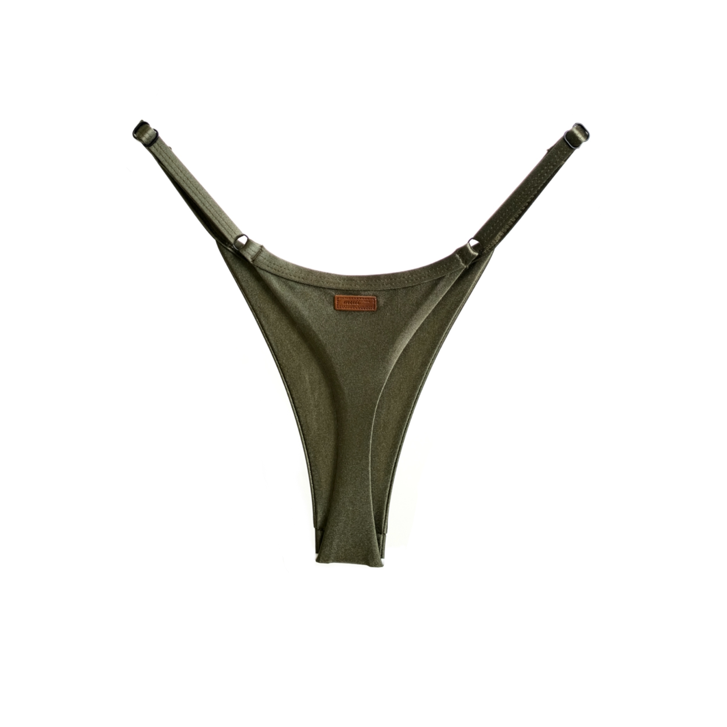 【絲光墨綠】SUNNY 極細日曬丁字泳褲