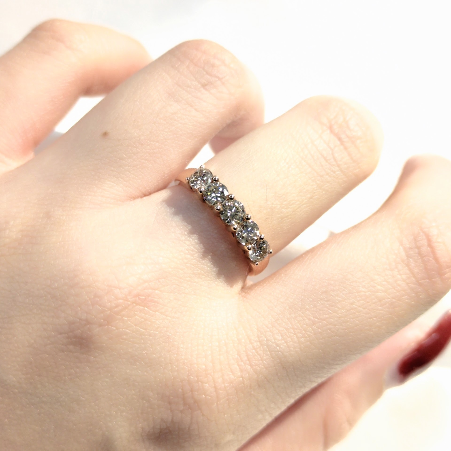 18K Rose Gold 0.85ct Diamond Ring