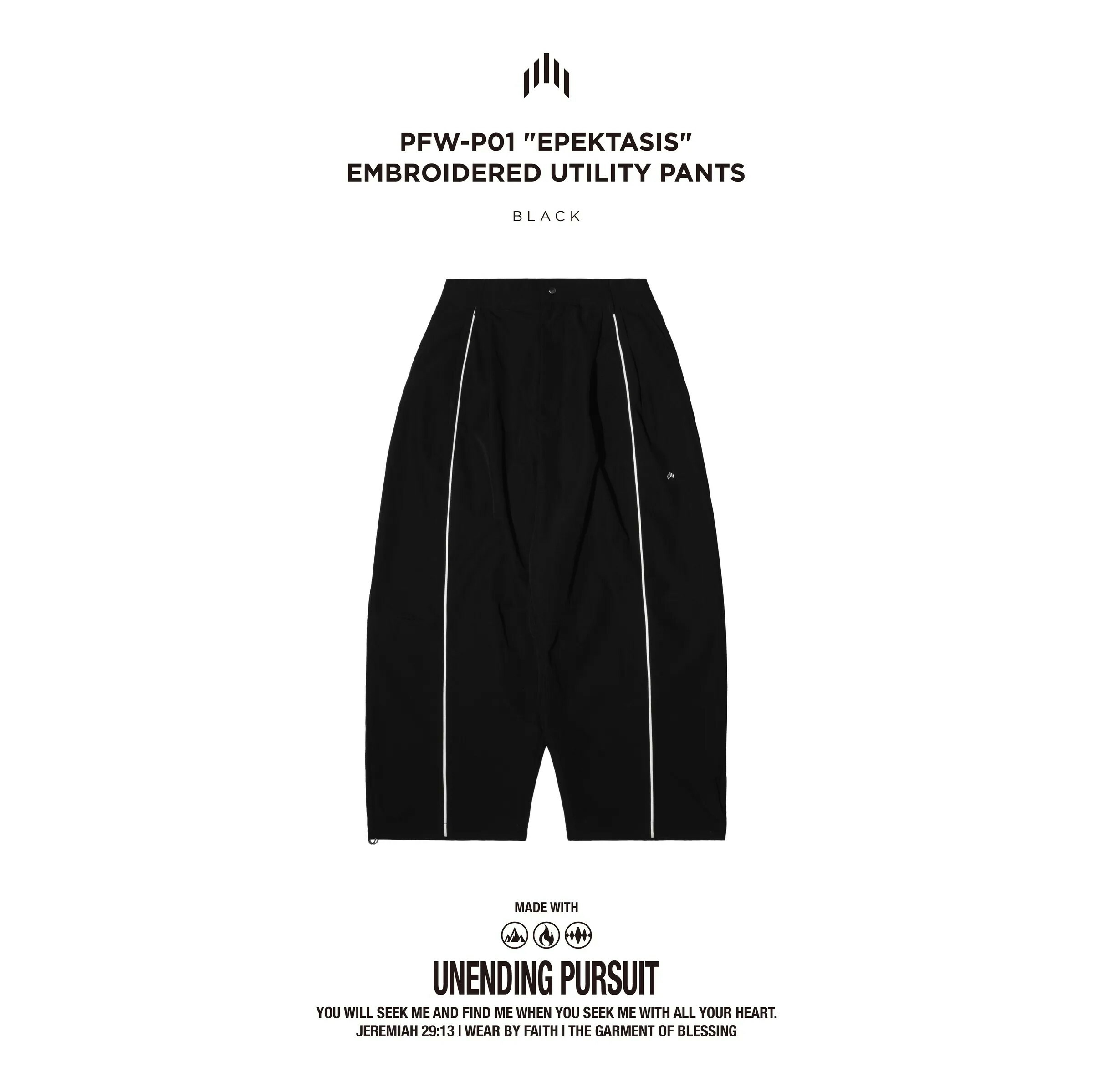 "現貨" Apostle PFW-P01 "Epektasis" Embroidered Utility Pants