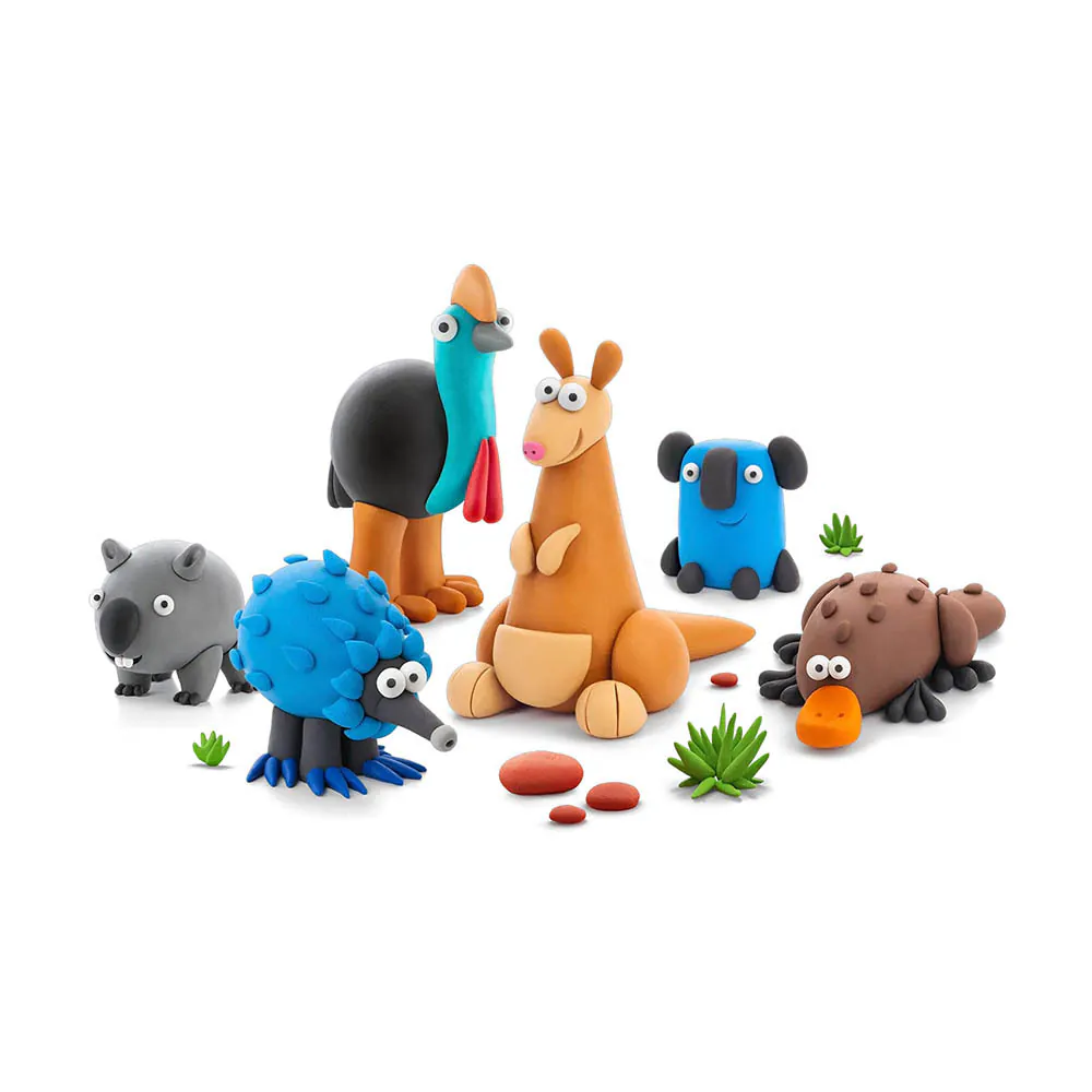 《美國Hey Clay！》 智塑輕黏土-澳洲動物組(17件組)