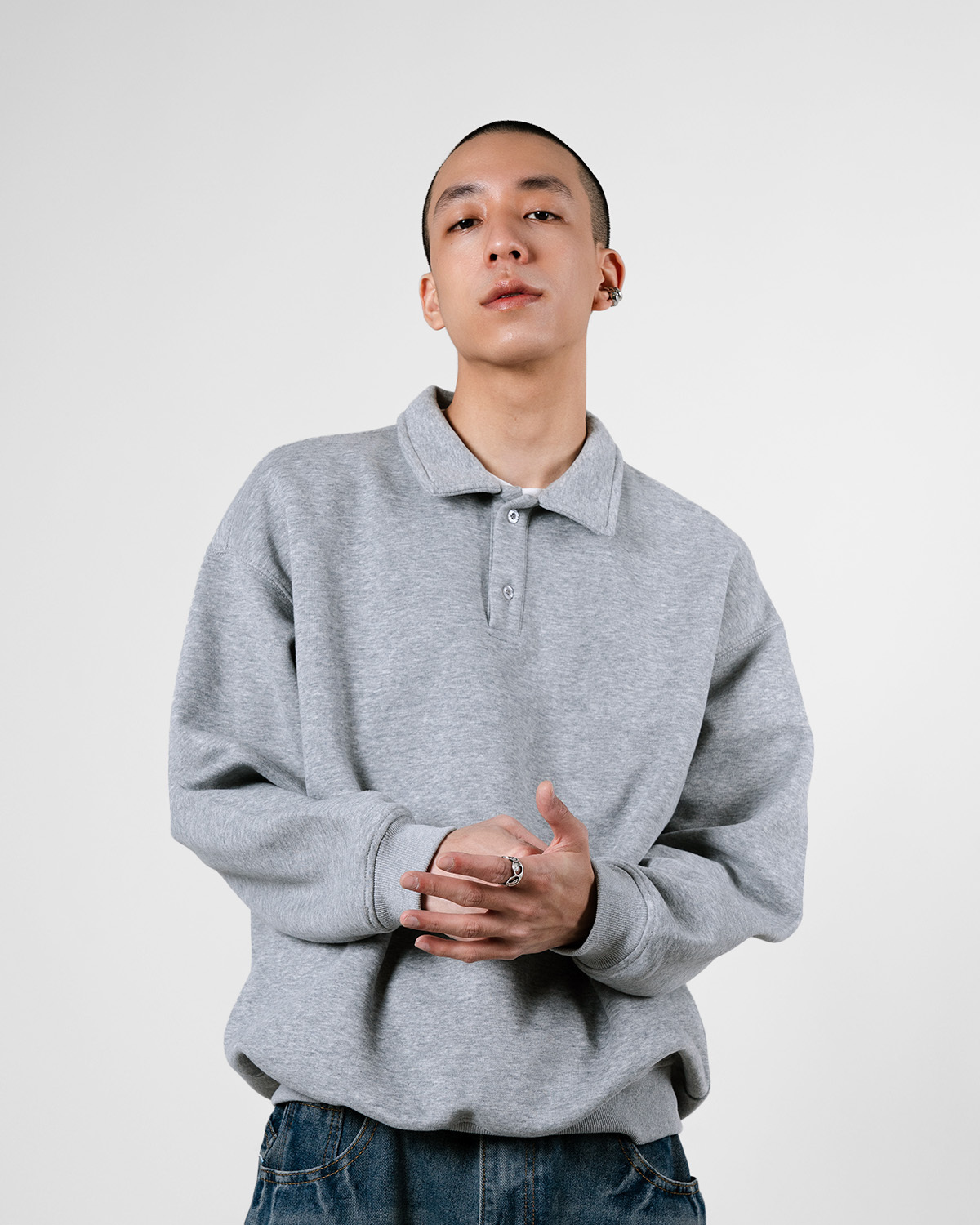 OurPick Wide Long Sleeve Polo Shirt 400G 寬版長袖Polo衫 4色