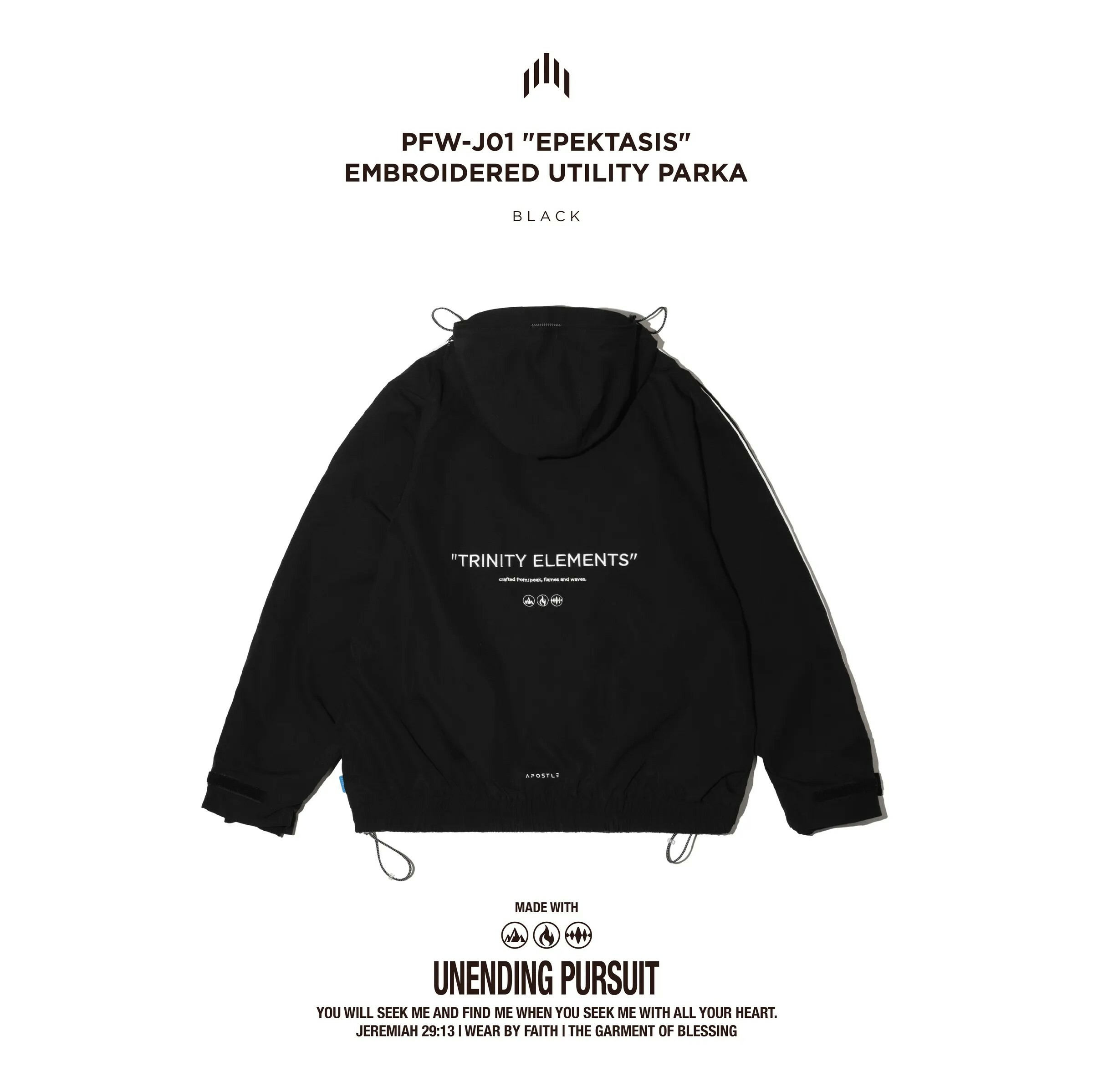 "現貨" Apostle PFW-J01 "Epektasis" Embroidered Utility Parka