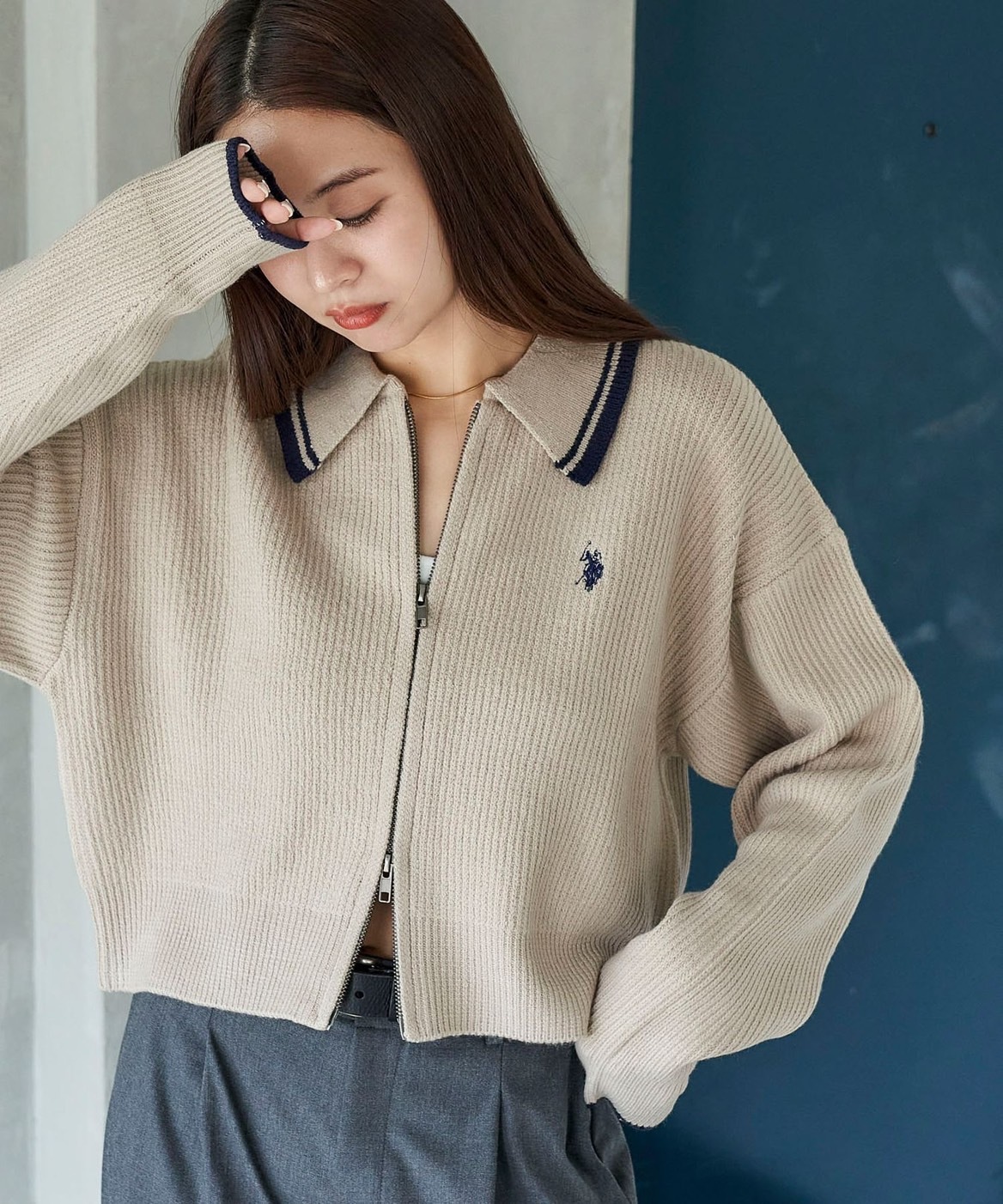 iSNEAKERS｜日本 US POLO ASSN. × PUBLUX 拉鍊針織上衣