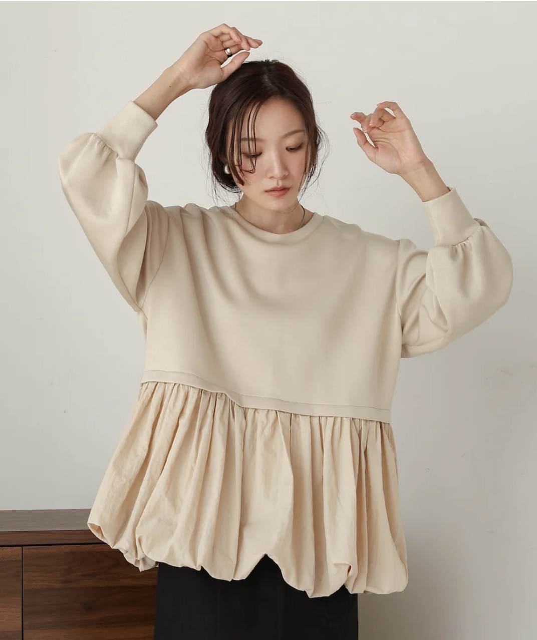 氣球裙擺上衣