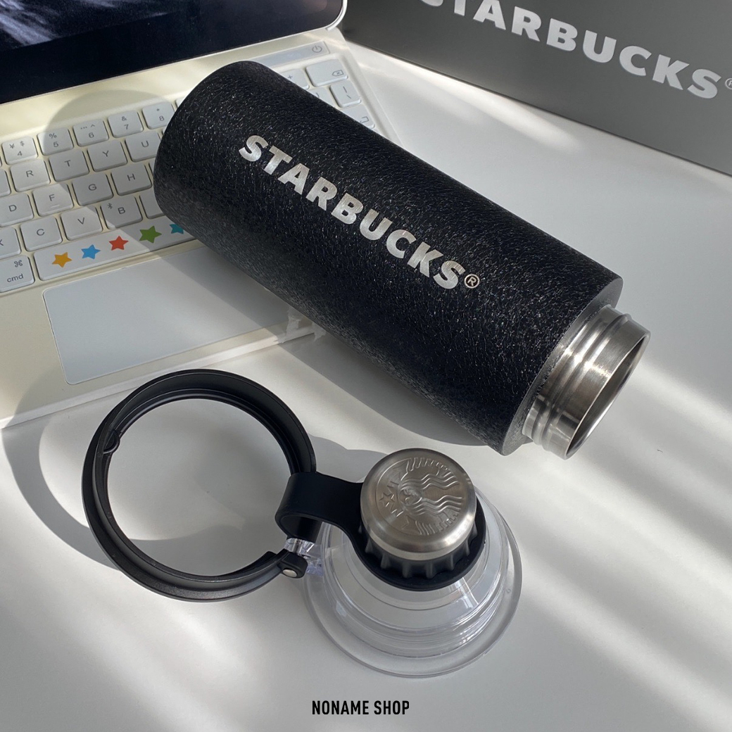 STARBUCKS 星巴克 大容量 質感 黑銀 不鏽鋼 保溫杯 577ML