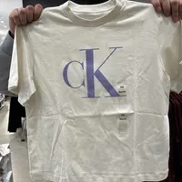 [S] CALVIN KLEIN BIG LOGO TEE,WHITE, SP475603322-47A227G100 [FINAL SALE] (SCK680)