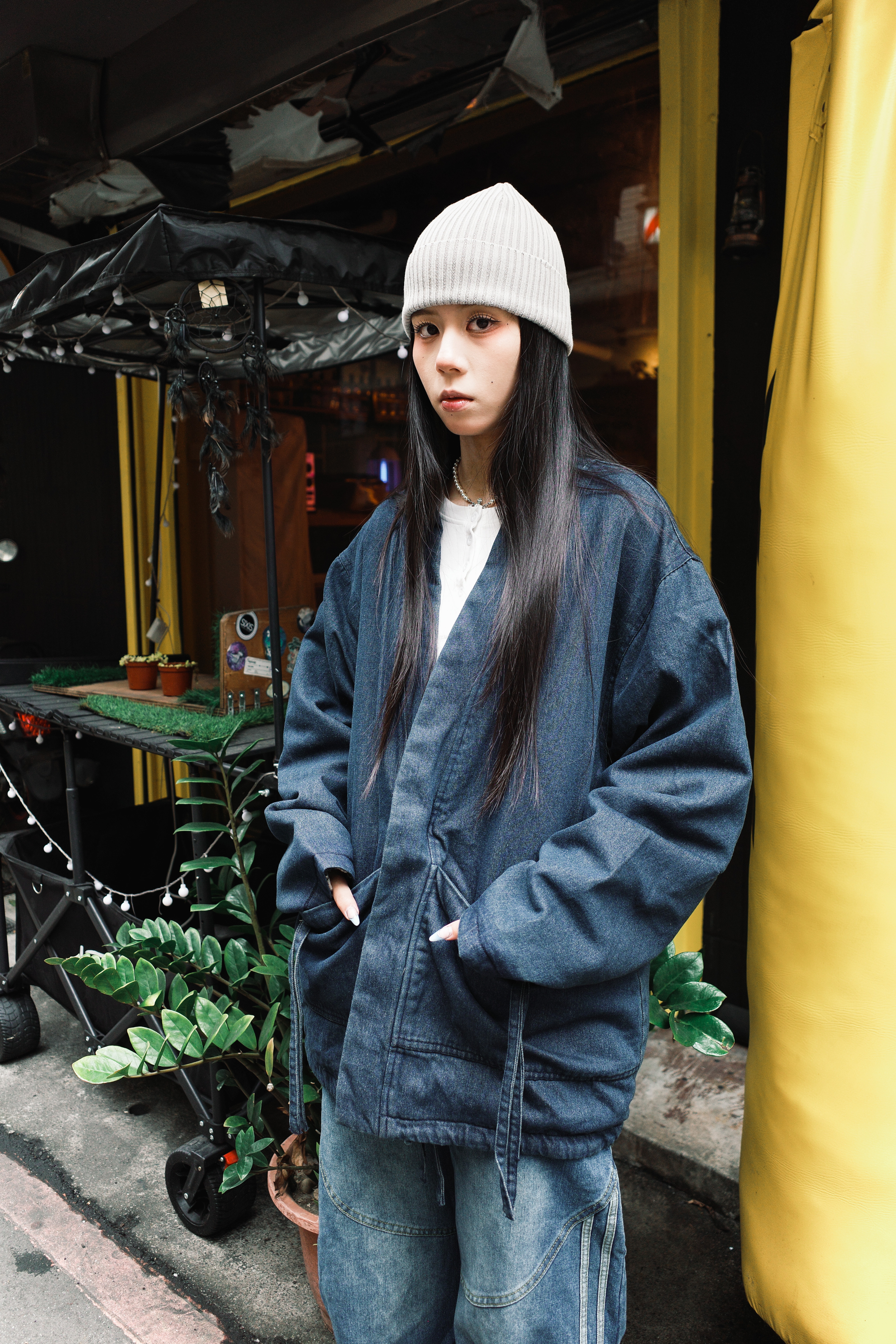 『Always_Good』雙面穿 民族風 牛仔 綁帶 外套