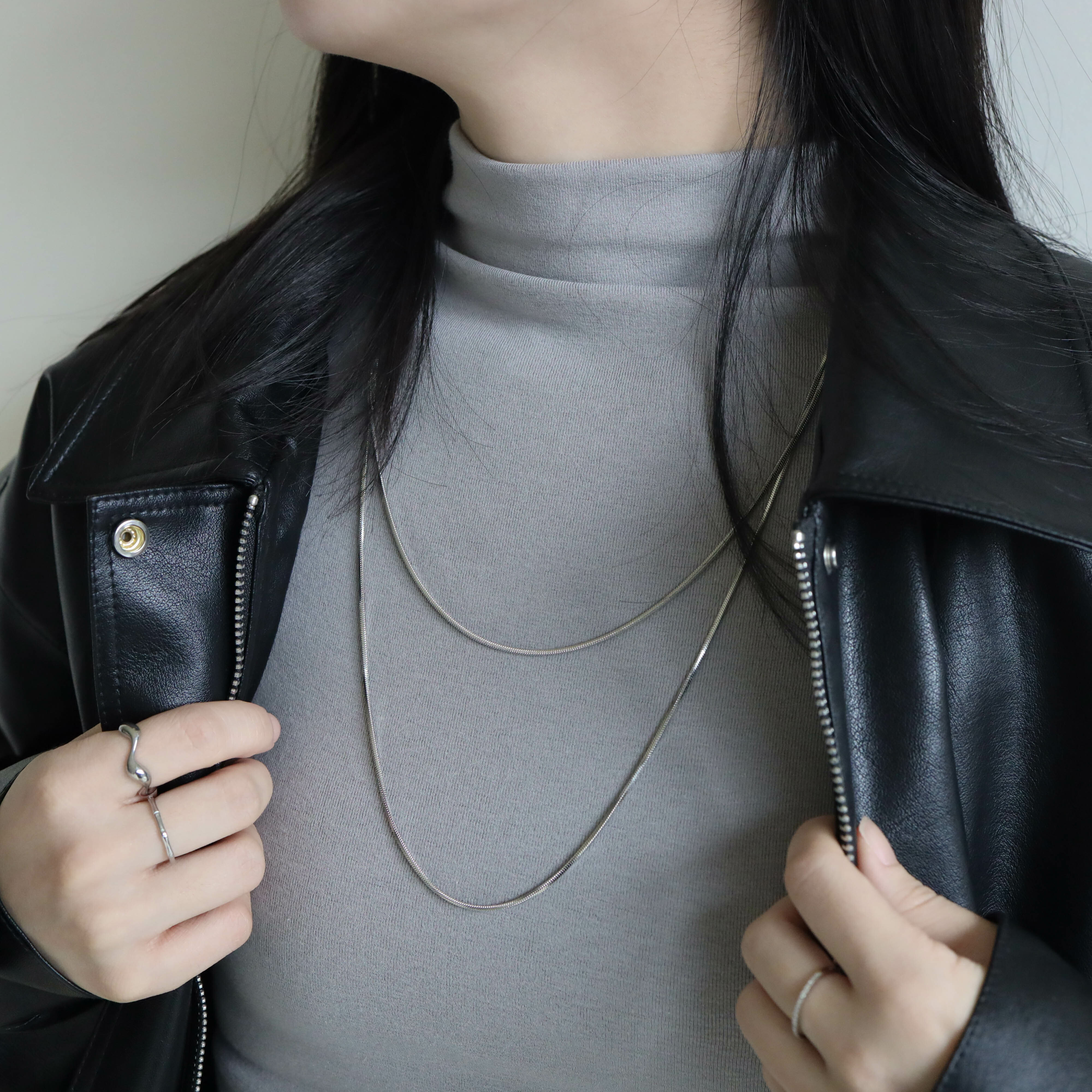 不怕水多戴法細繩長項鍊