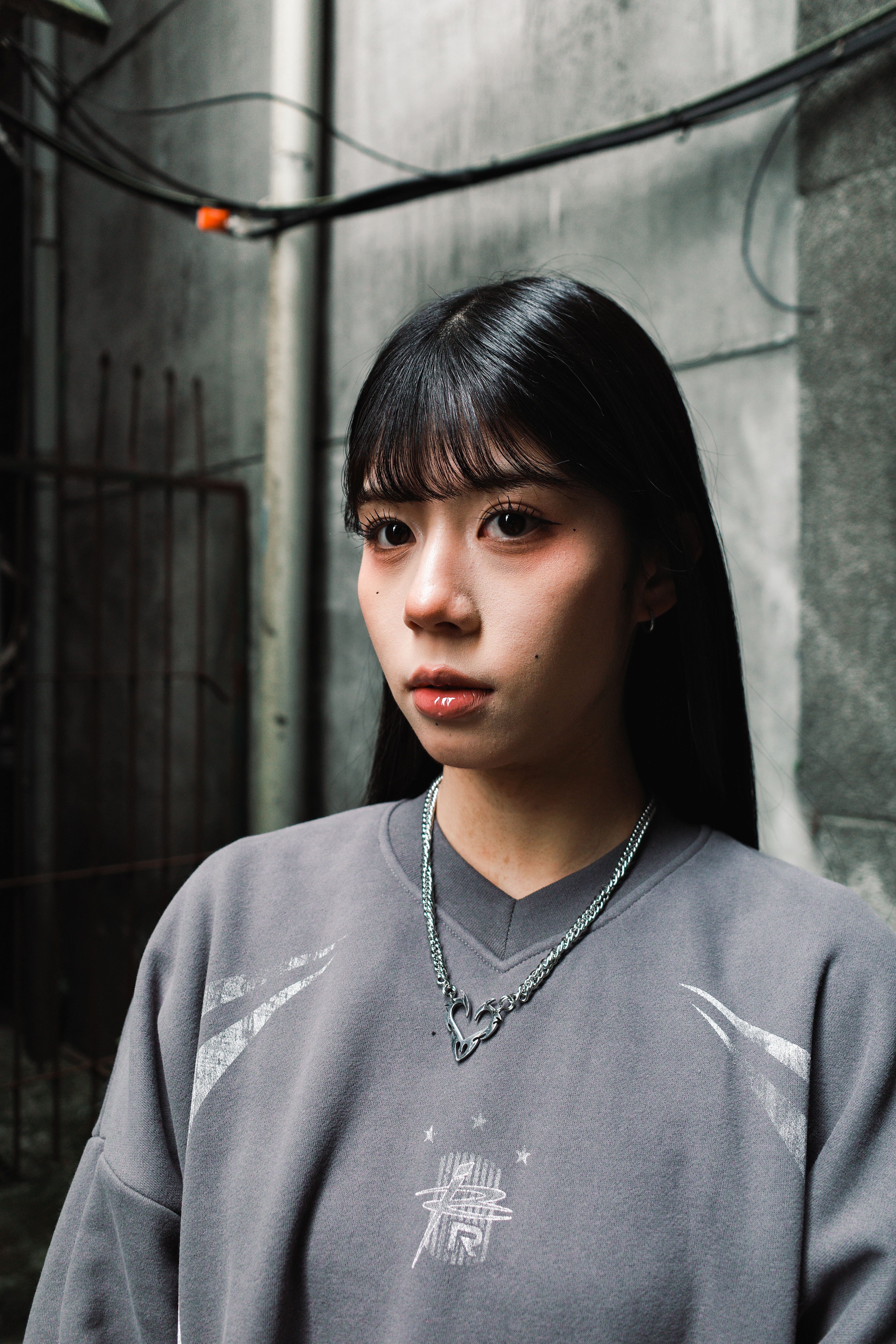 『Always_Good』愛心 火焰 鈦鋼 項鍊