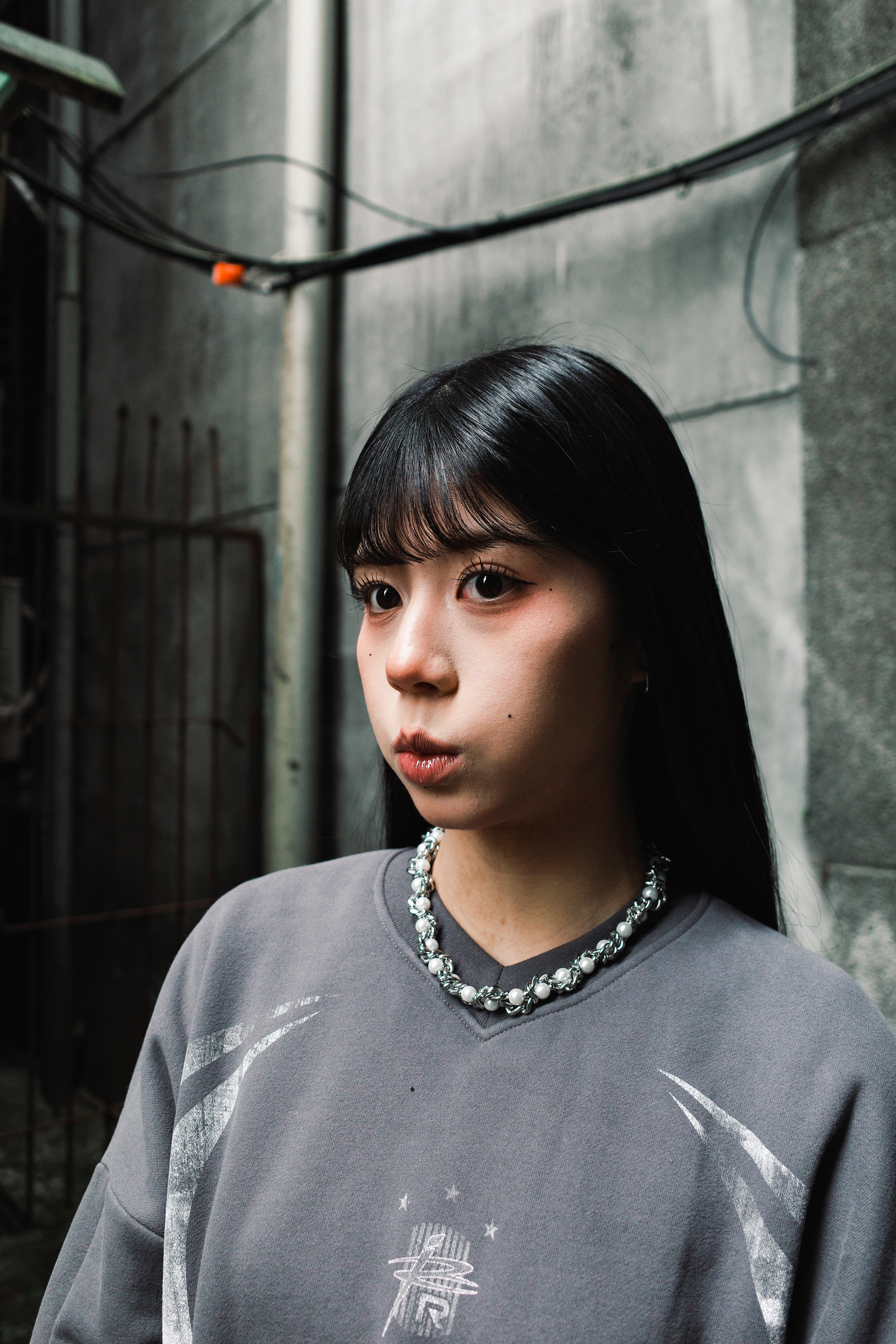 『Always_Good』珍珠 纏繞 鎖鏈 鈦鋼 頸鍊