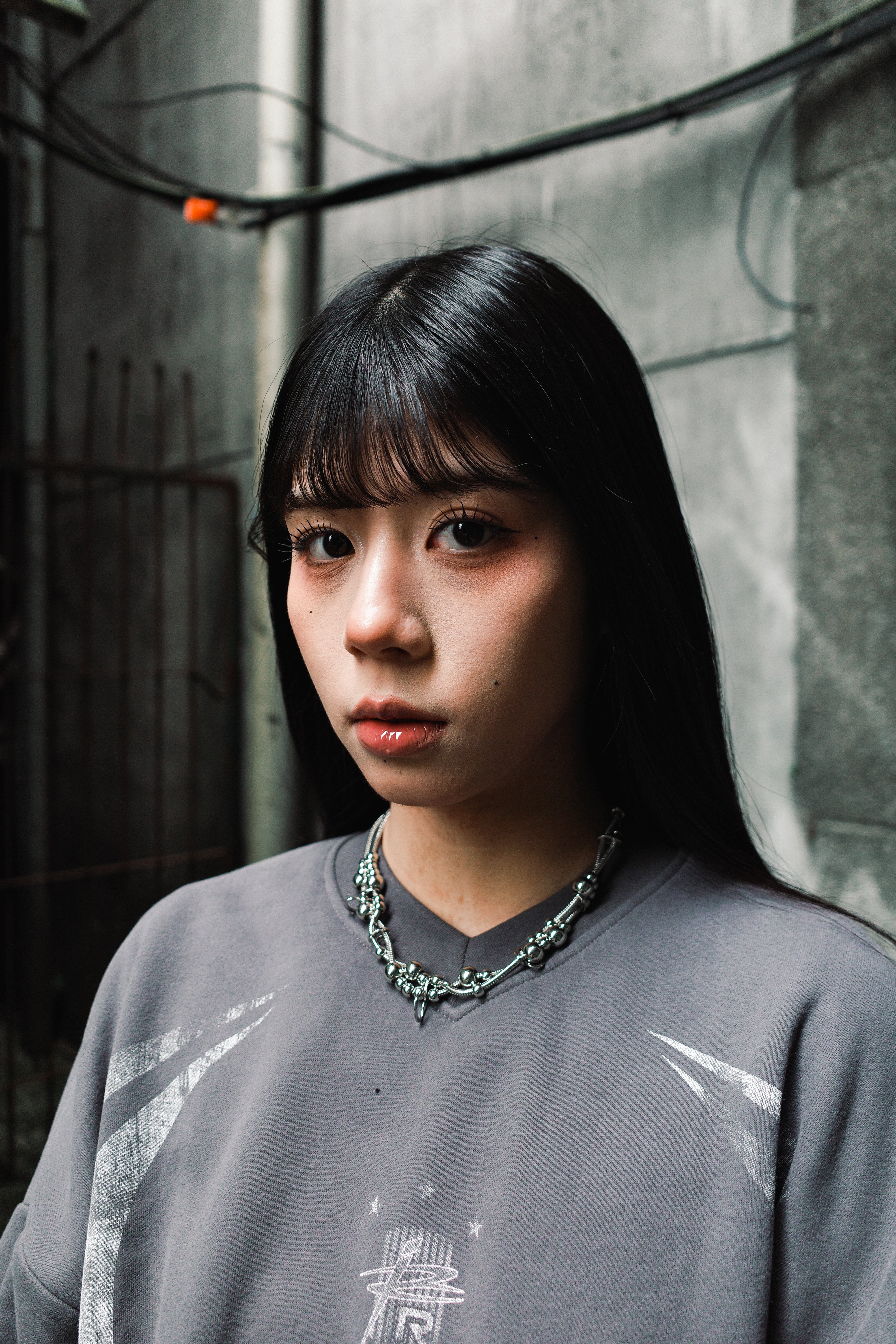 『Always_Good』多層愛心 蛇骨鏈 鈦鋼 頸鍊