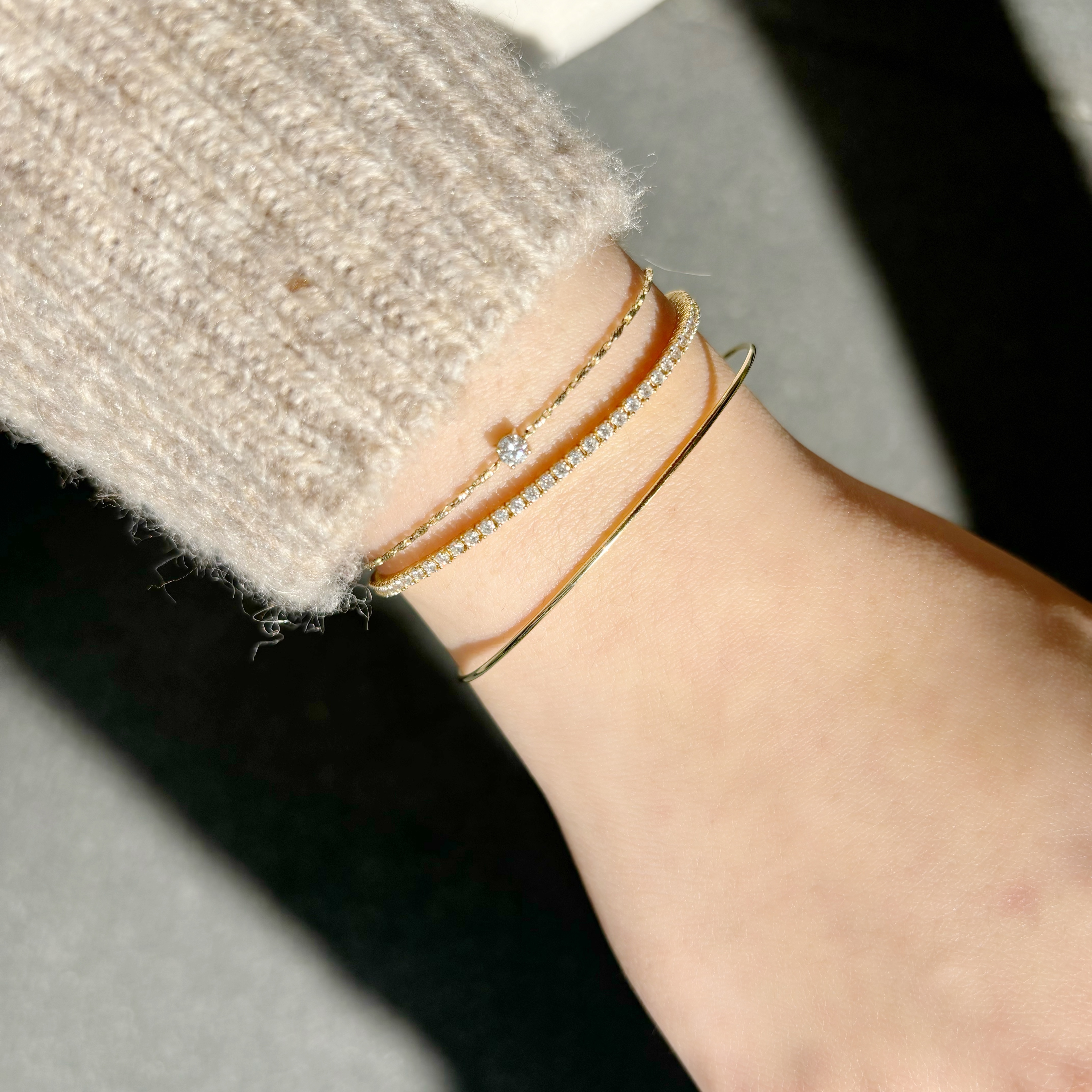 14K經典四爪10分真鑽節節手鍊