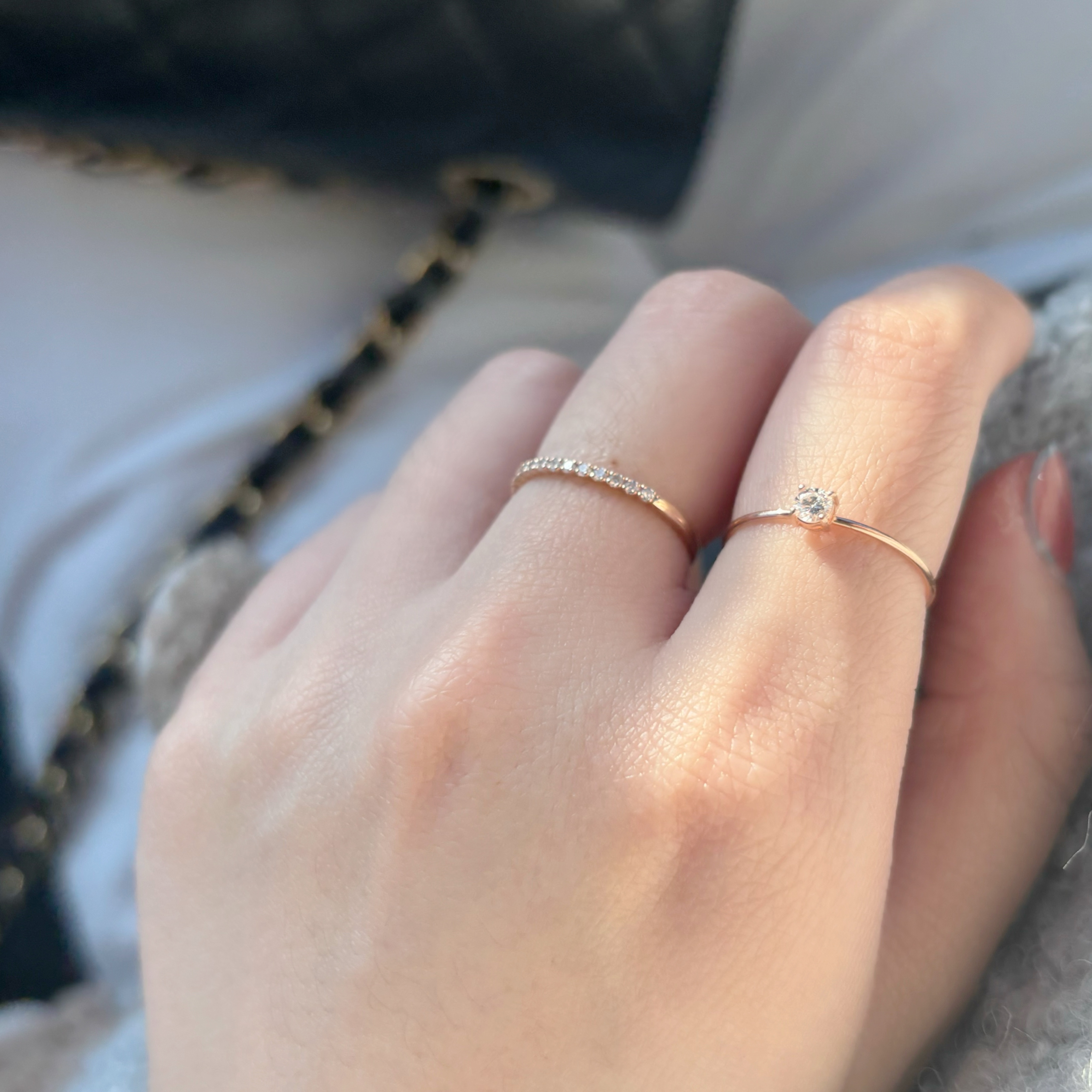 14K 經典四爪10分真鑽細戒