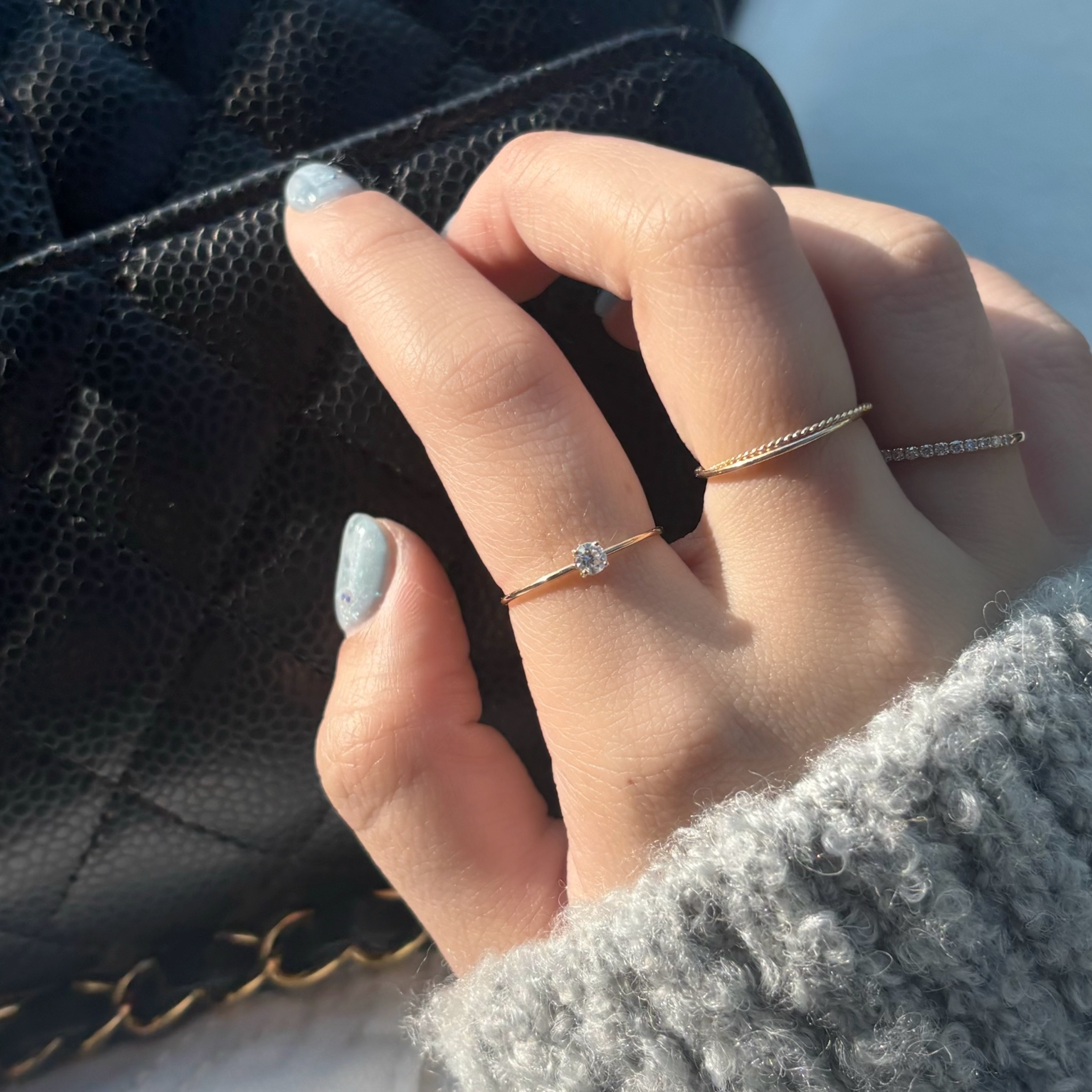 14K 經典四爪10分真鑽細戒