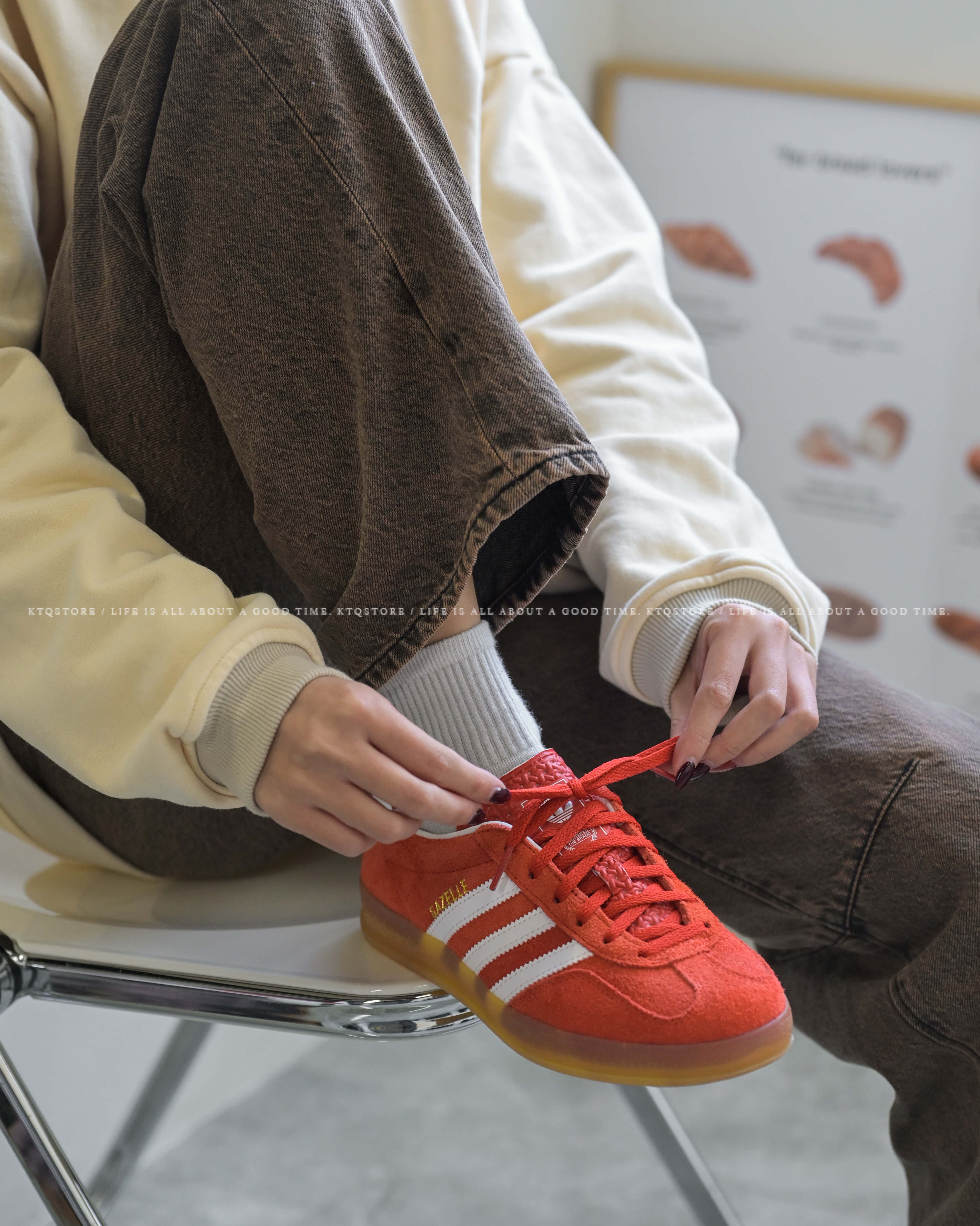 KTQ STORE ‧ Adidas Original Gazelle Indoor W "Bold Orange" 落日橘紅 HQ8718