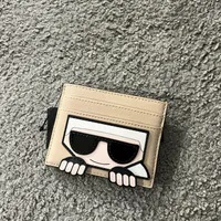 [S] KARL LAGERFELD LH3PU953 MAYBELLINE DUO CARD CASE,SHELL, 196788437333 (SKL1195)