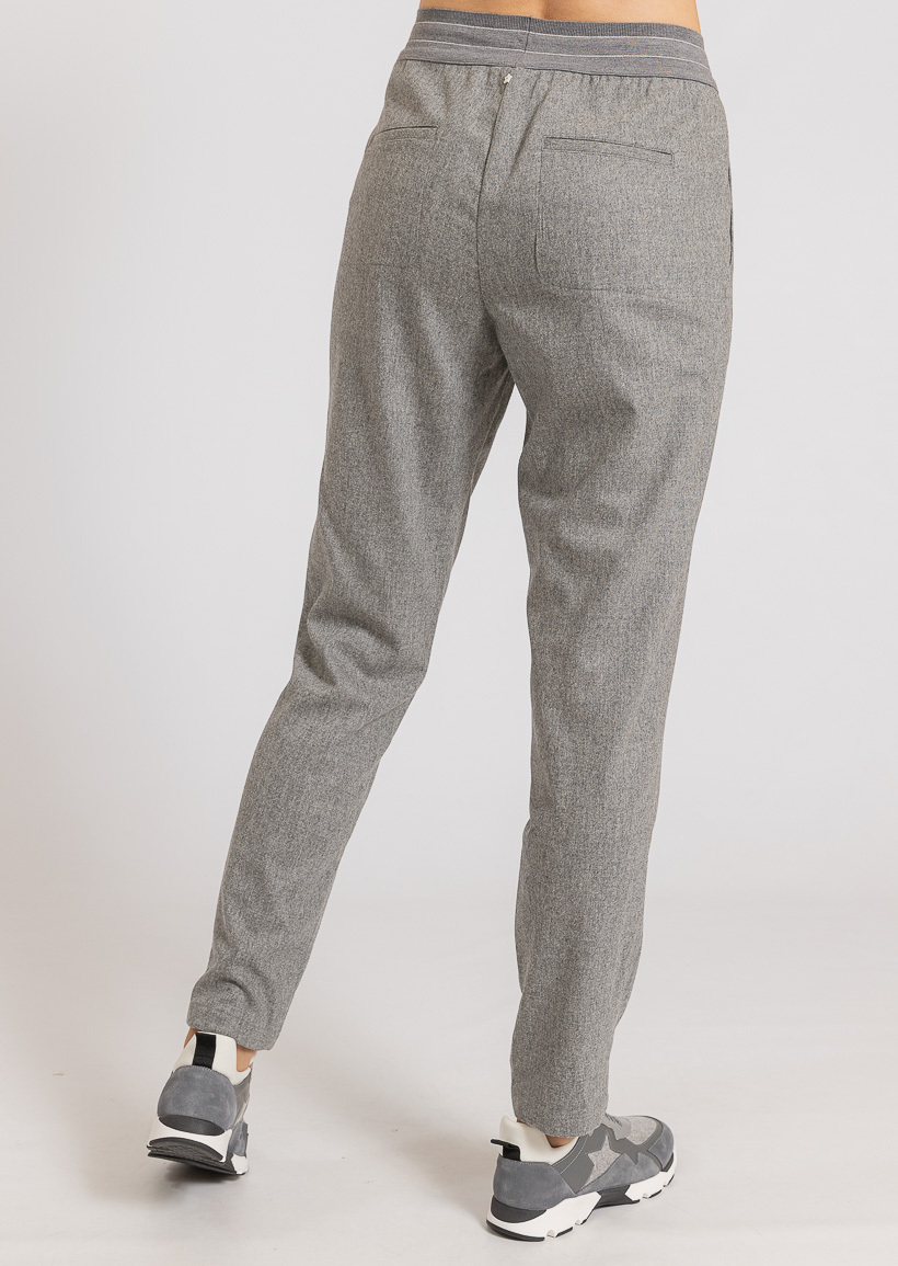 LORENA 拚色麂皮休閒鞋(灰)