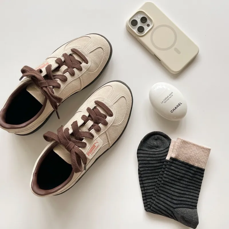 PUMA PALERMO 米灰粉 棕裸粉 大地色 美拉德 德訓鞋