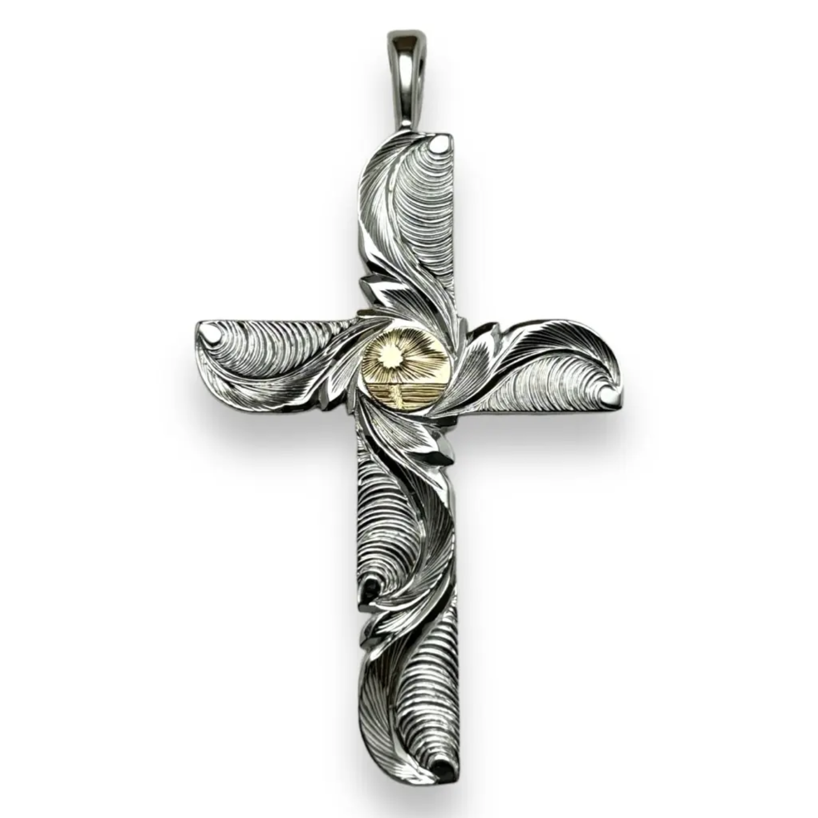 K18 Kaila motif cross pendant (Naru)