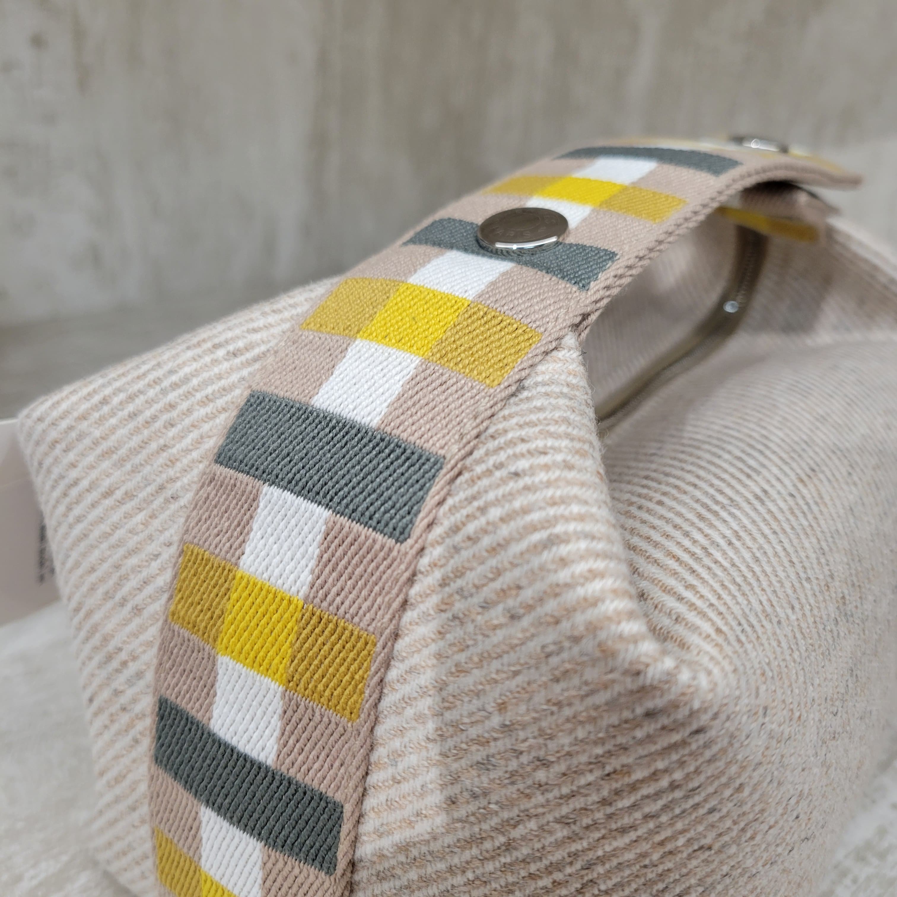 HERMES Bride-a-Brac au Carre case,  seigle(BEIGE) 米白灰