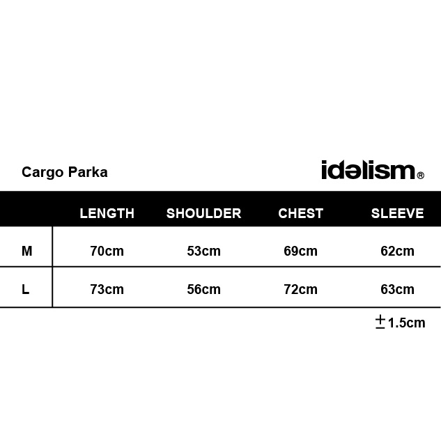 idealism Cargo Parka 紫 灰 複合夾層 洗舊大口袋外套【ID24024】