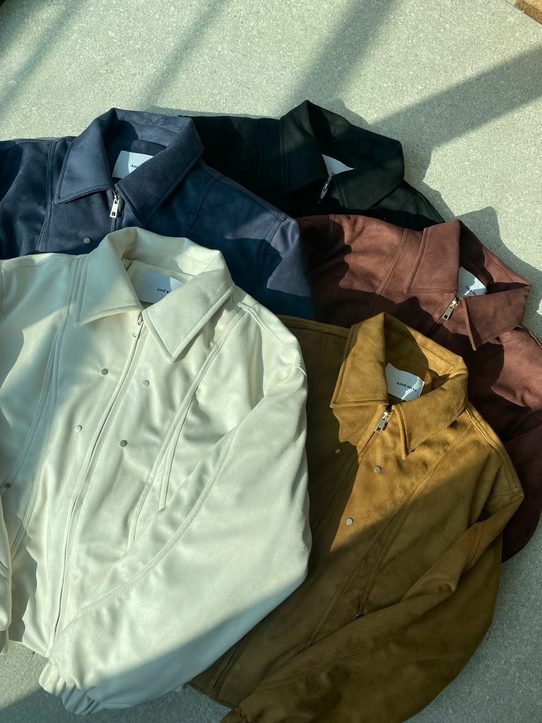 反領拉鍊猄面褸 And More-064JK