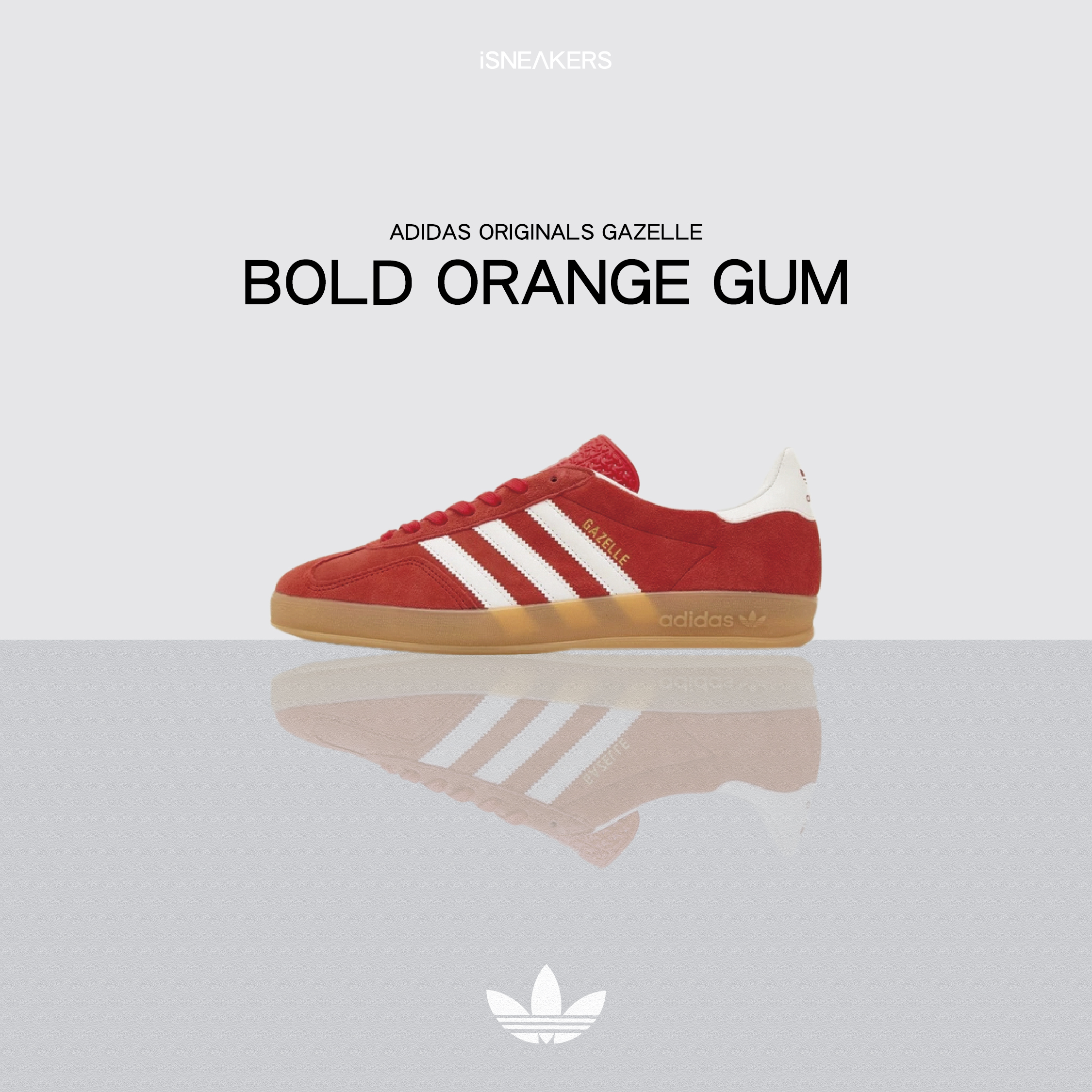 iSNEAKERS｜Adidas Originals Gazelle "Bold Orange Gum" 橘紅焦糖 HQ8718