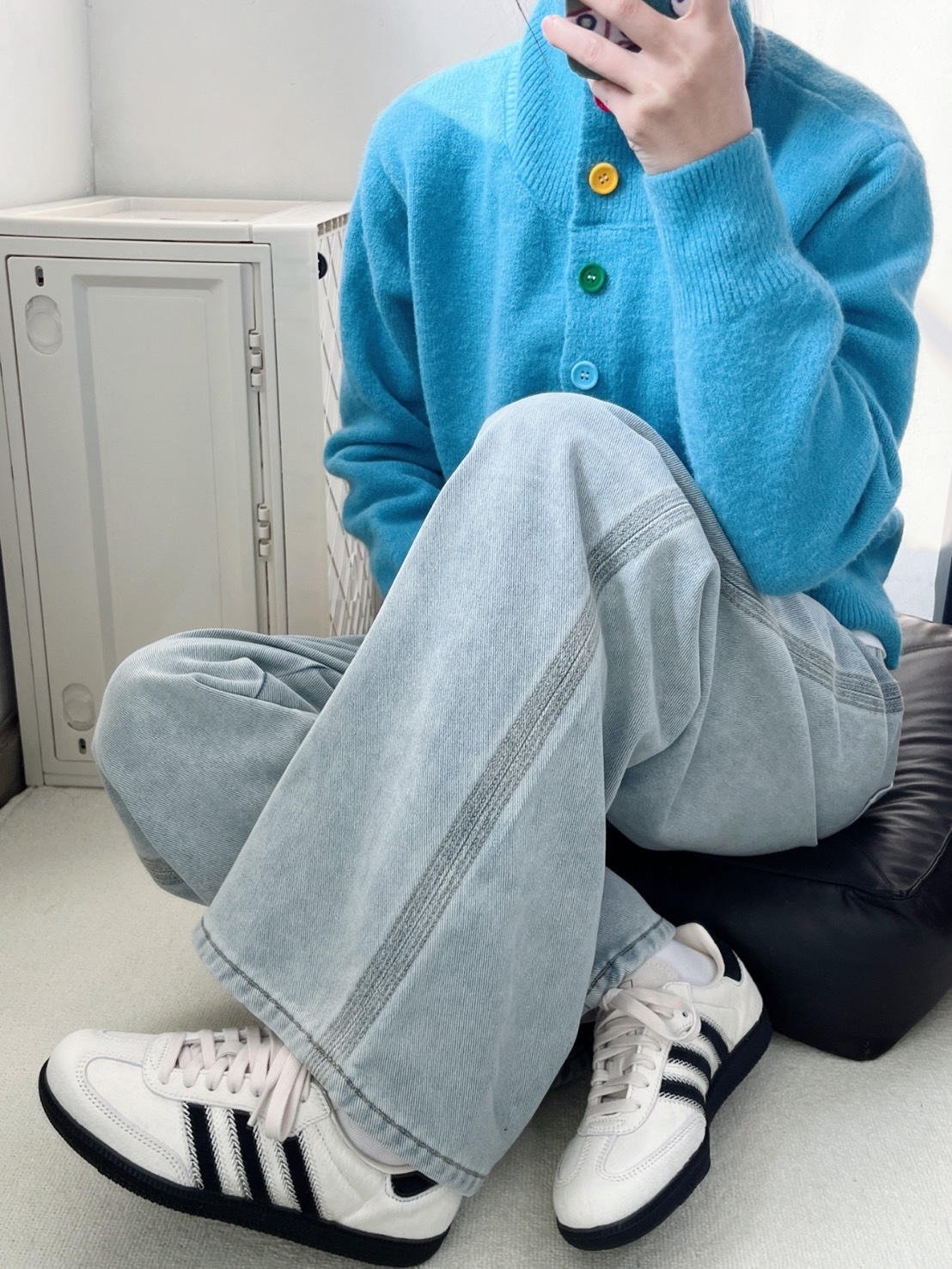 ADIDAS ORIGINALS SAMBA OG 奶油米黑 馬毛 JP5329