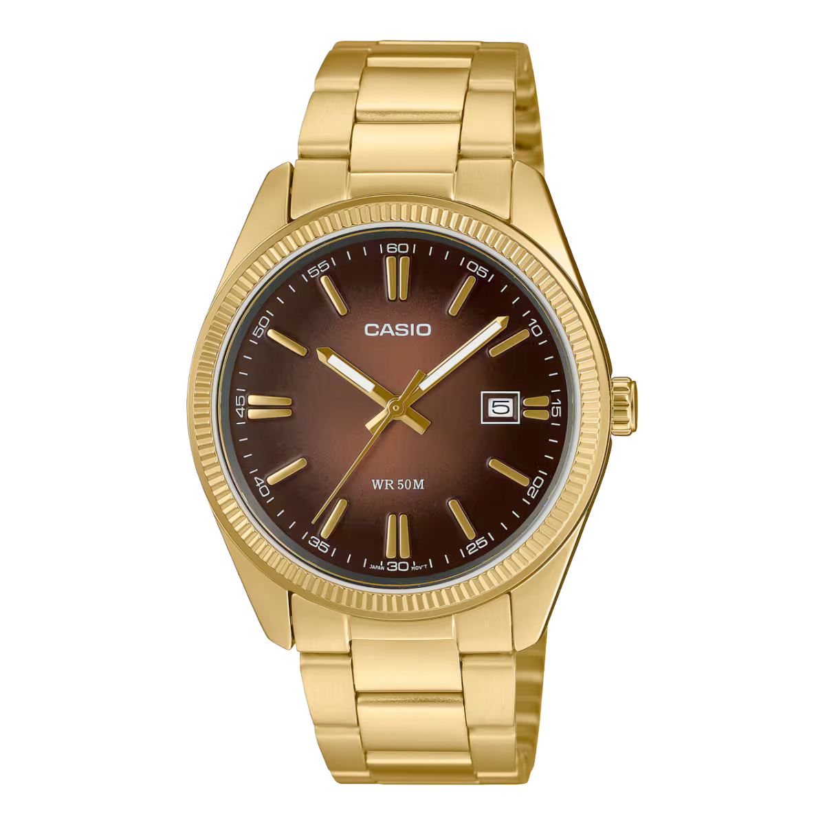 Casio MTP-1302PGC-5A 38mm 金色 啡面 石英錶