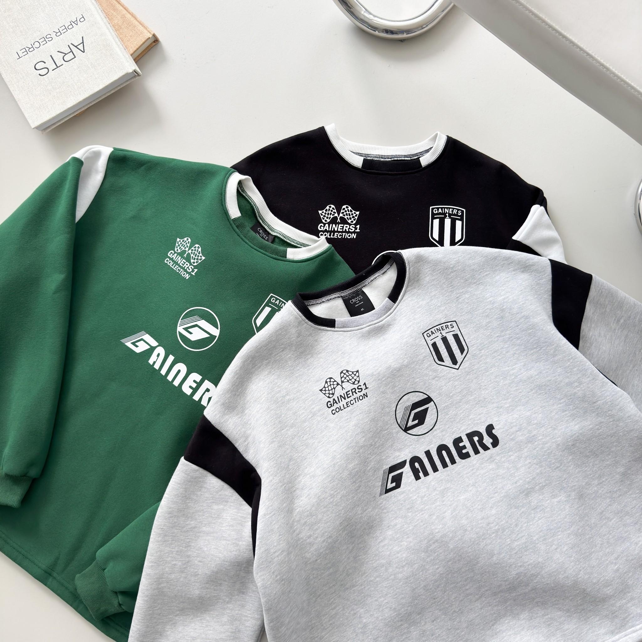 Gainers 印花拼接大學T 98218