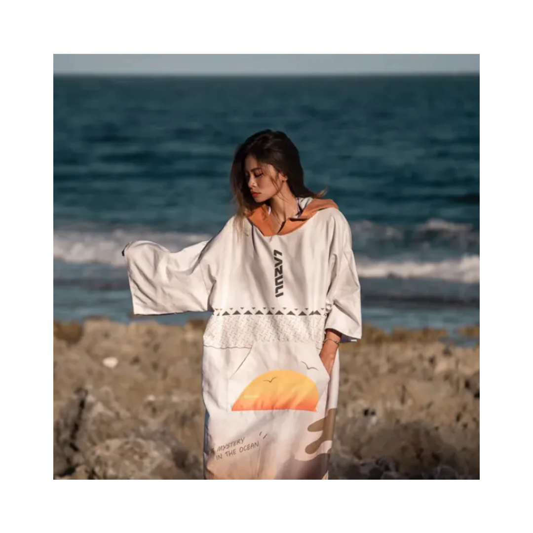 ▲LAZULI 保暖防風強力吸水毛巾衣(薄款) 米白色