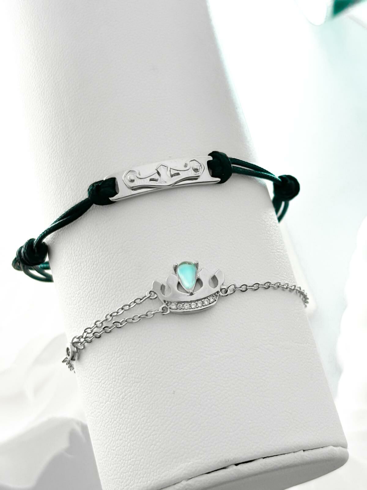 「灰姑娘👠和王子」情侶手繩 | S925純銀和鍍銀 | 免費刻字