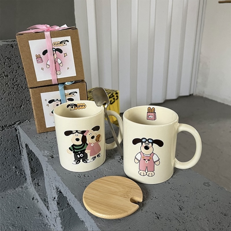 《11450》情侶款掌門狗和吊帶褲馬克杯/350ml