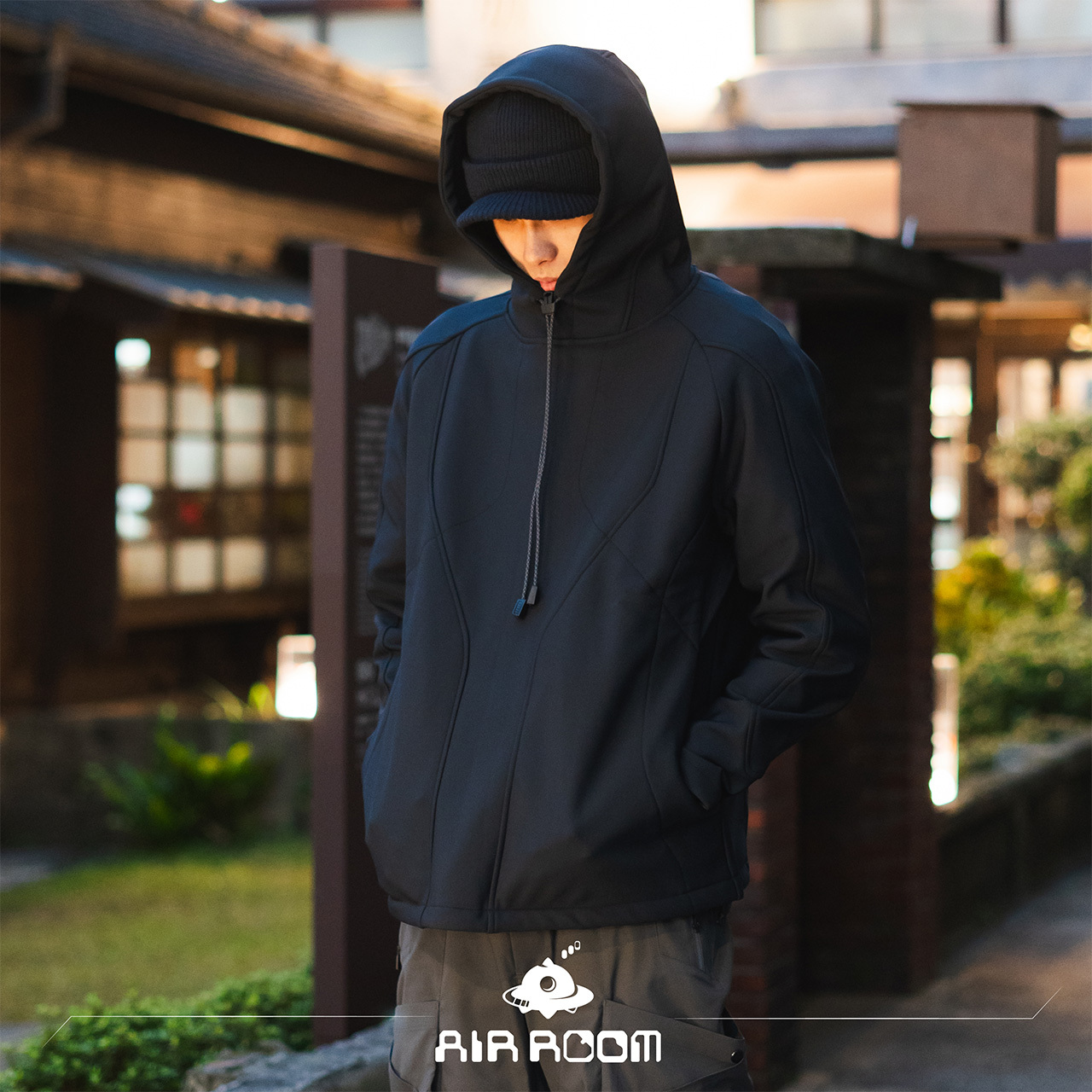 2024AW oqLiq Circuit Hoodie 寬版 機能 連帽 帽T 現貨 24AT03