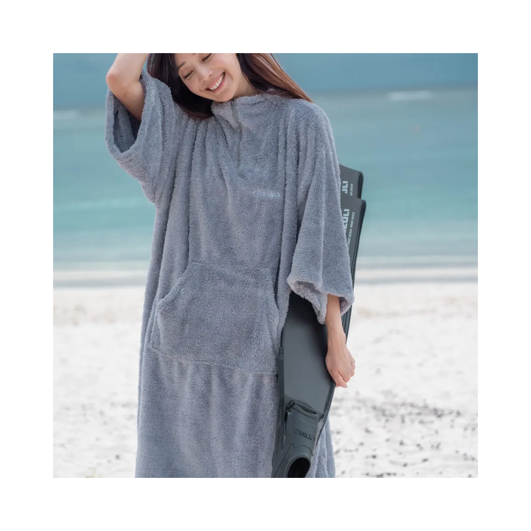 ▲LAZULI  環保紗混紗加厚保暖防風吸水毛巾衣-礦石灰❄️