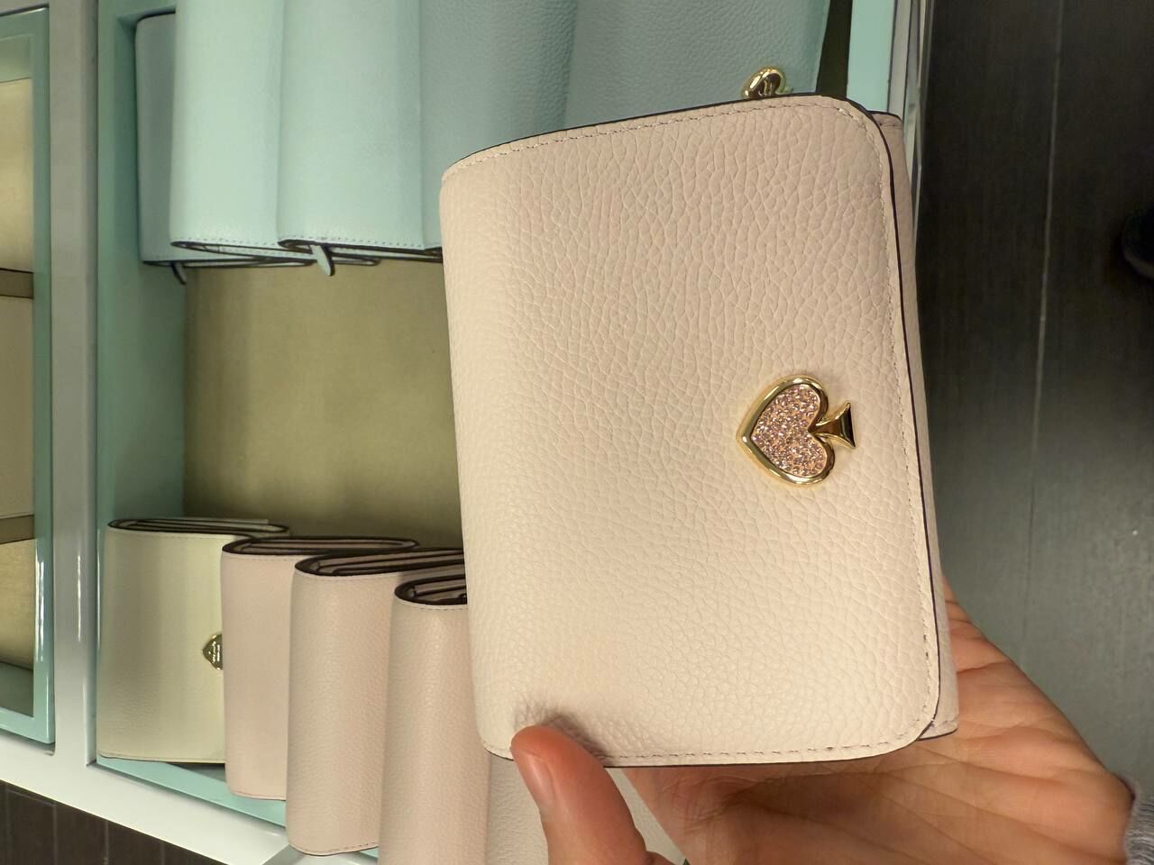 [U] KATE SPADE KK113 KAYLA EMBELLISHED HARDWAARE SMALL, POWDERED S, 196021591808 (UK603)