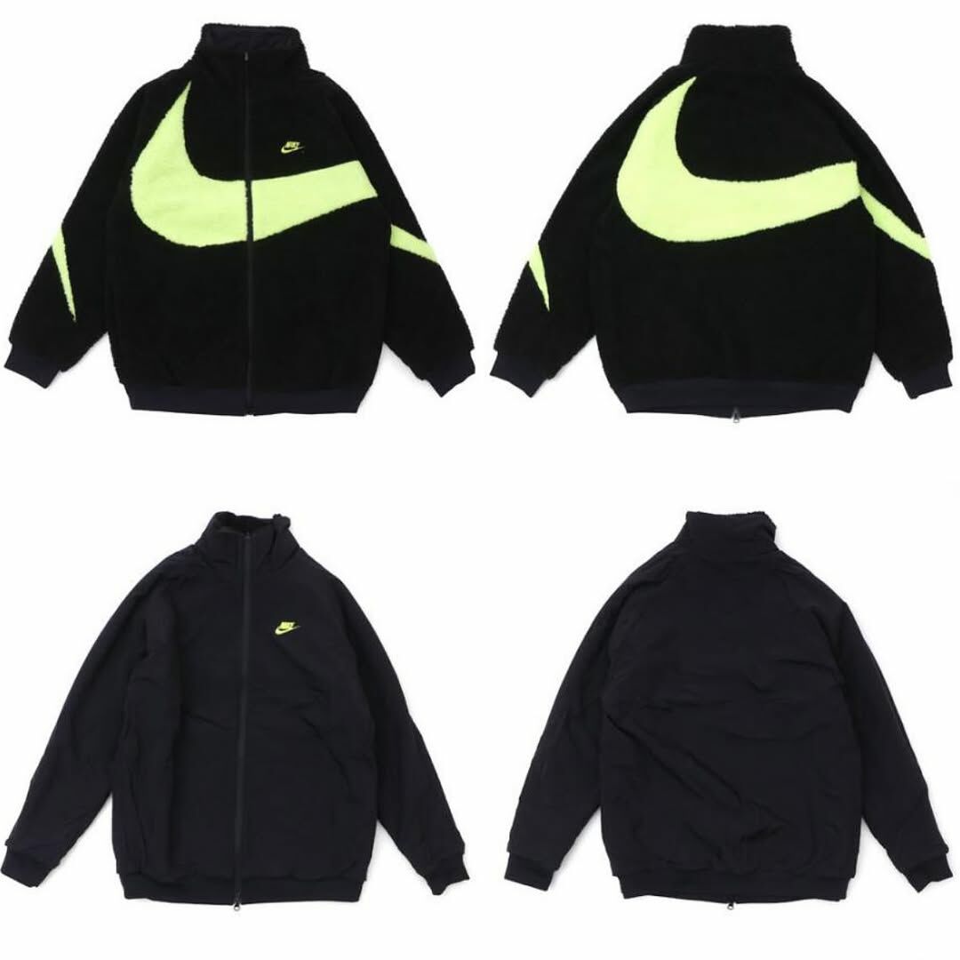 (現貨) Nike Big Swoosh Jacket - Black Neon (雙面)