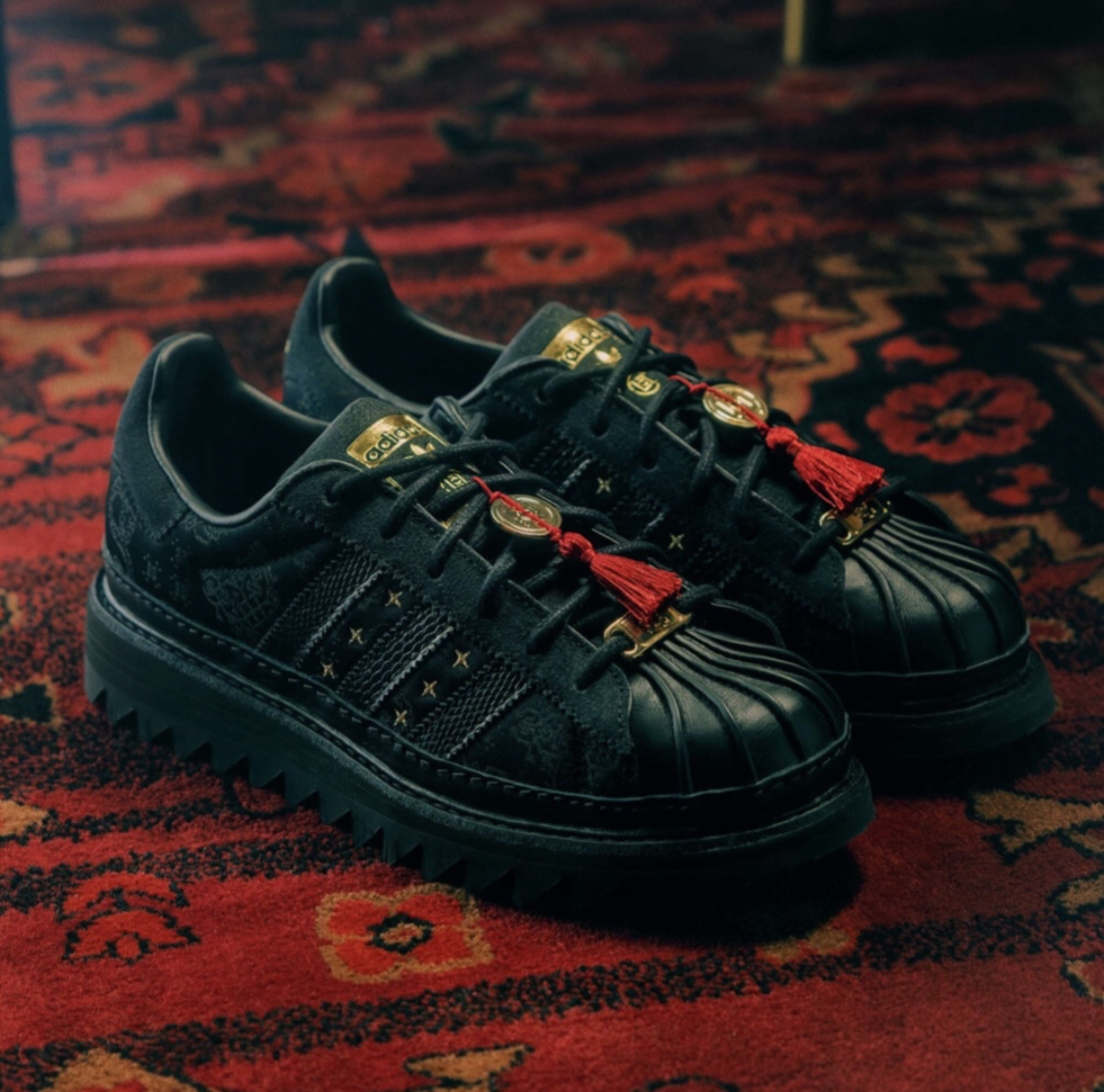 【APAIR】預購 clot x adidas originals superstar cny 蛇年限定 紳士鞋 鋸齒鞋 黑金 貝殼頭 JR5114