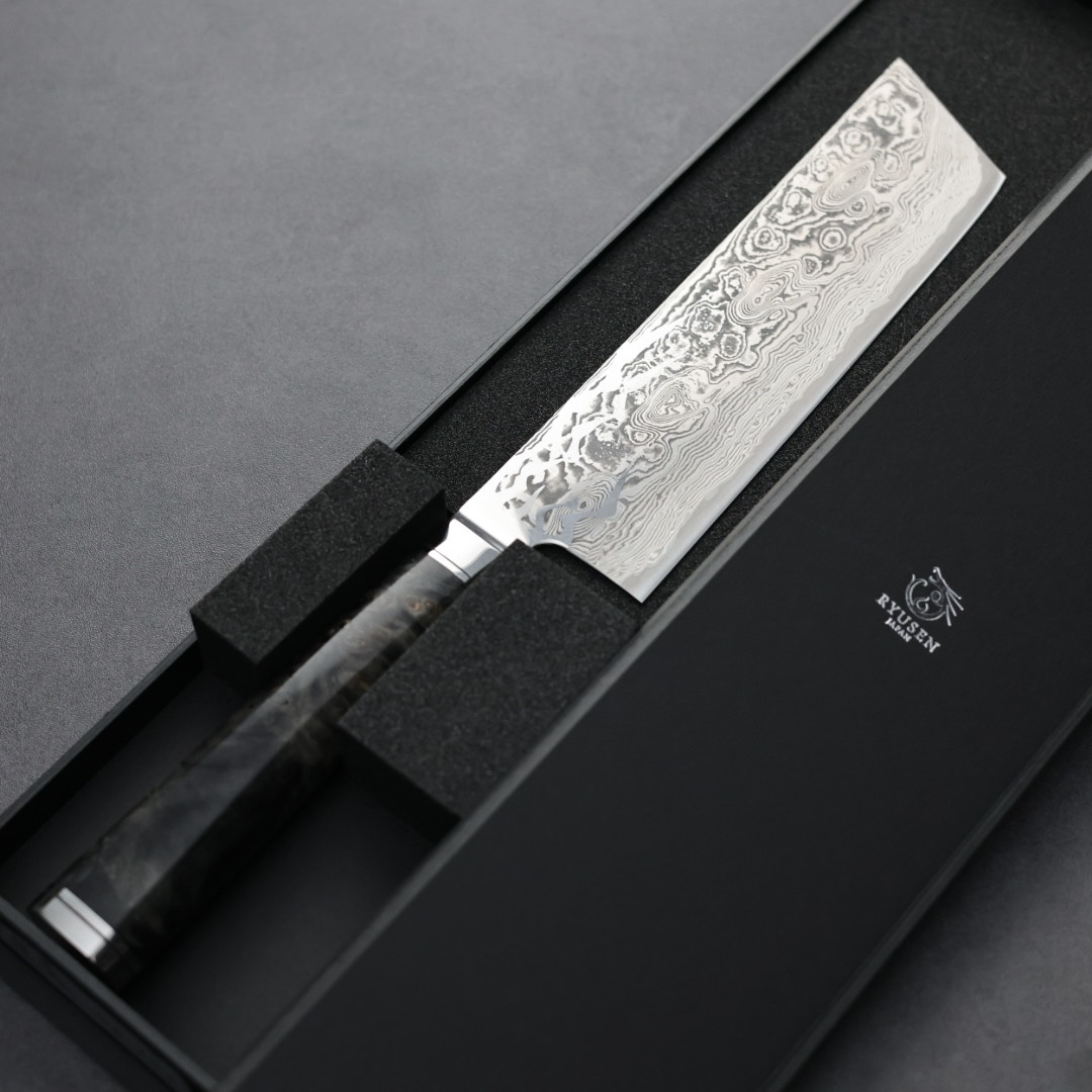 龍泉刃物 煌黑龍MT 菜切 155mm SG2 99層鎳染大馬士革