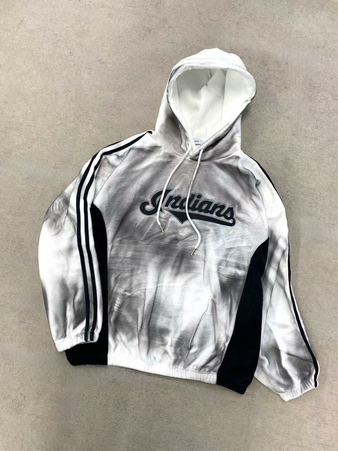 仿污英文字連帽衛衣 And More-073T