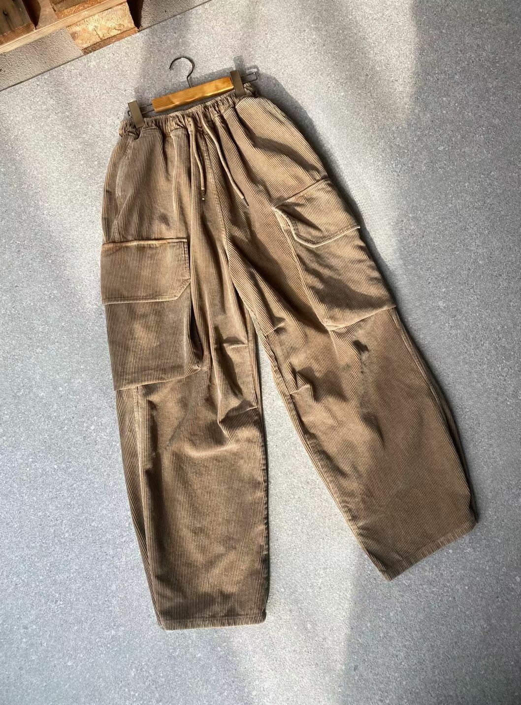 淨色工裝鬆身褲 And More-076P